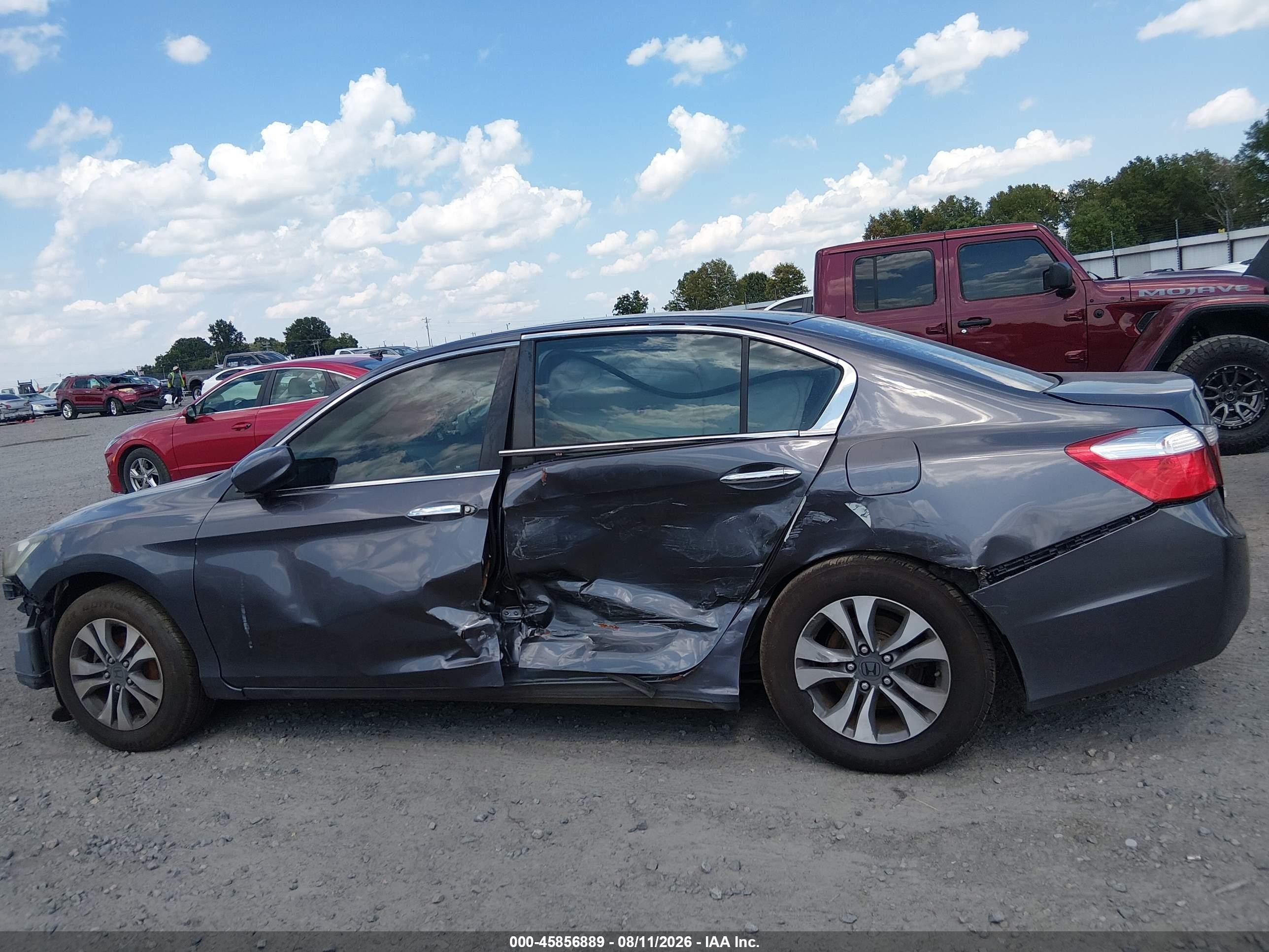 2013 Honda Accord Lx Gray vin: 1HGCR2F30DA130605