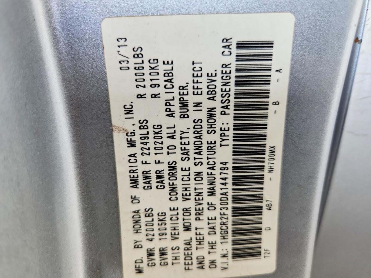 2013 Honda Accord Lx Silver vin: 1HGCR2F30DA144794