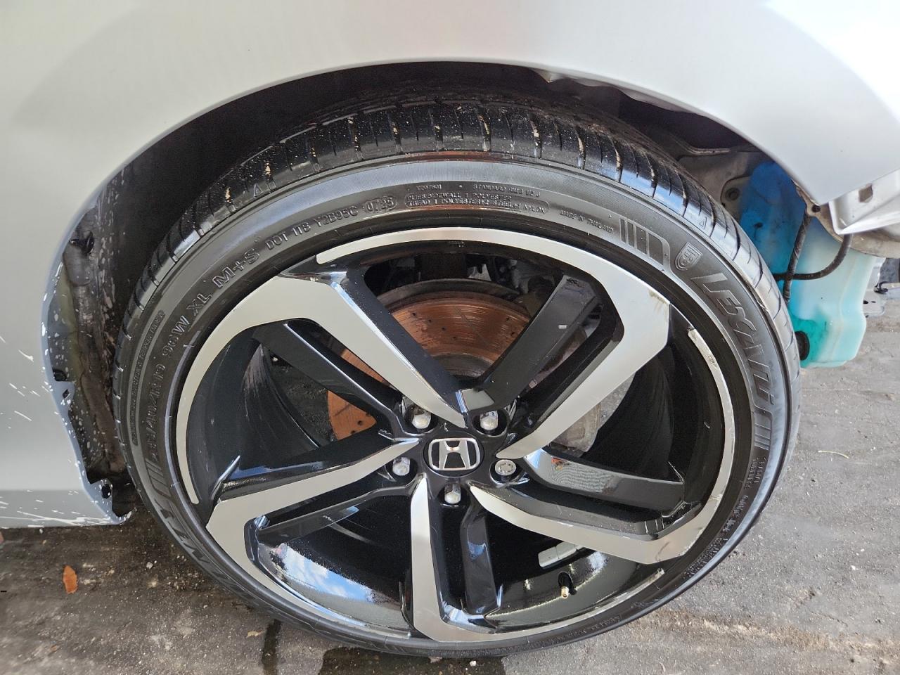 2013 Honda Accord Lx Silver vin: 1HGCR2F30DA144794 Damage: Right Front Wheel, Curb Rash, > 12 Inches