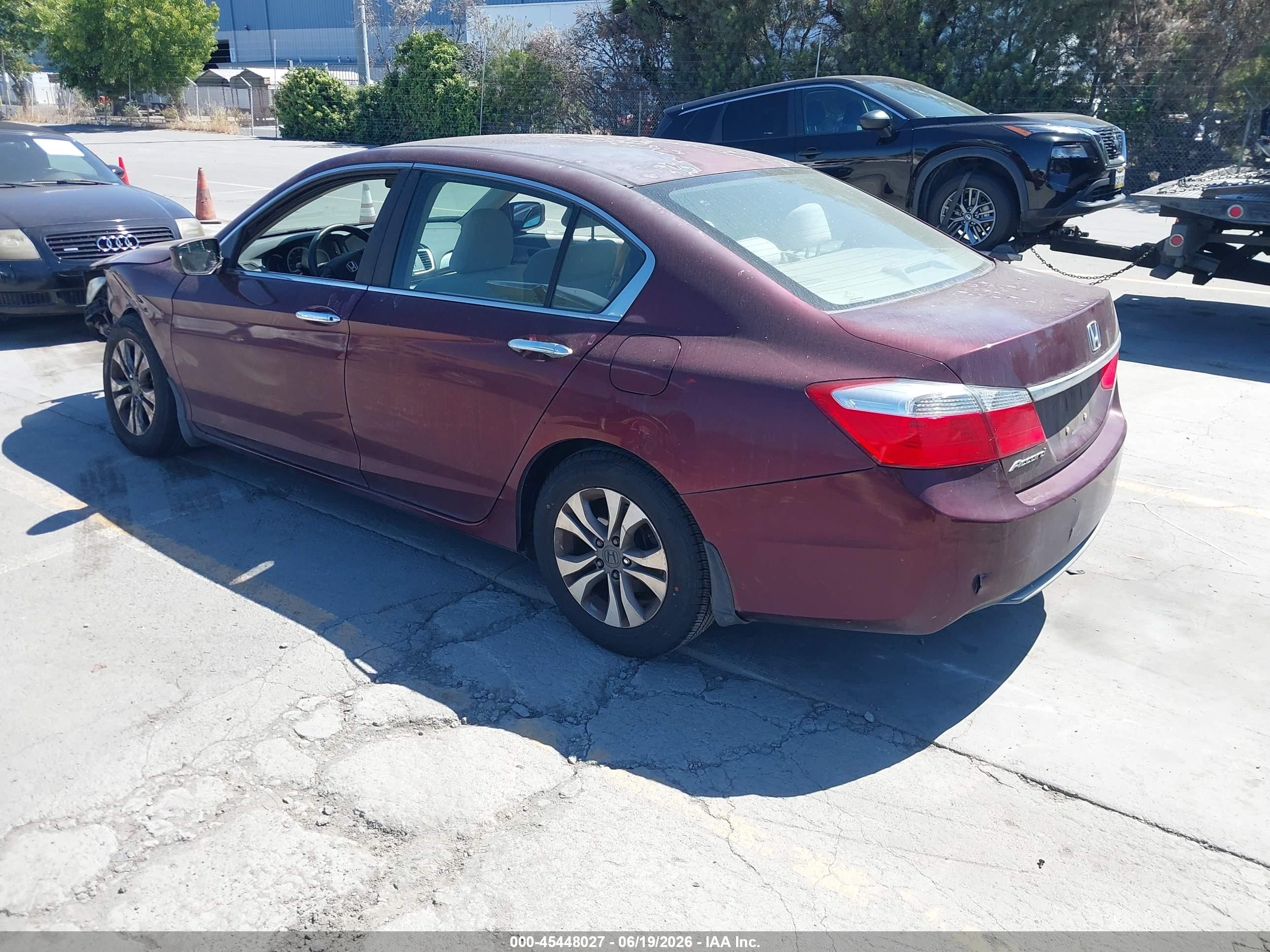 2013 Honda Accord Lx Maroon vin: 1HGCR2F30DA163877