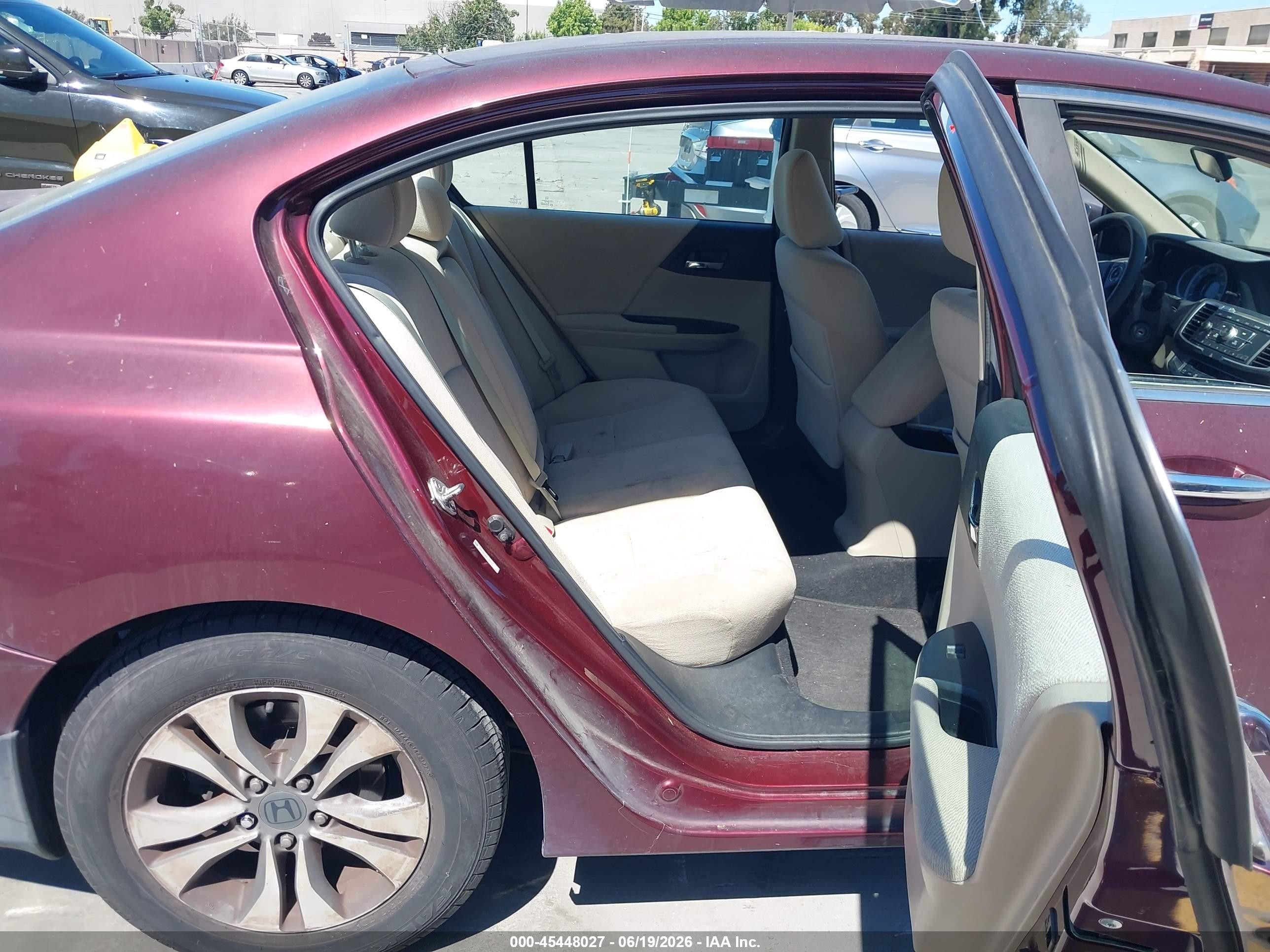 2013 Honda Accord Lx Maroon vin: 1HGCR2F30DA163877