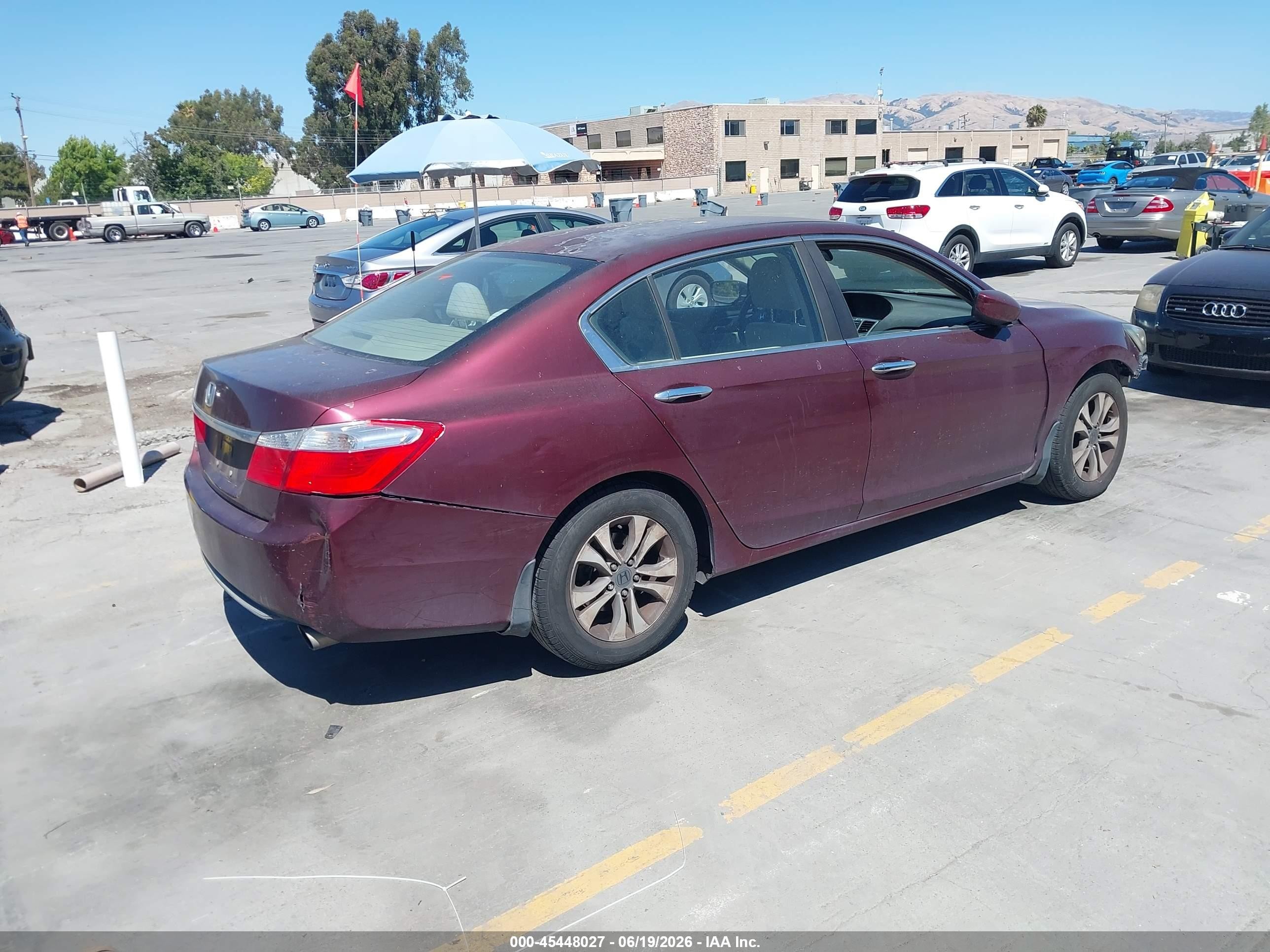 2013 Honda Accord Lx Maroon vin: 1HGCR2F30DA163877
