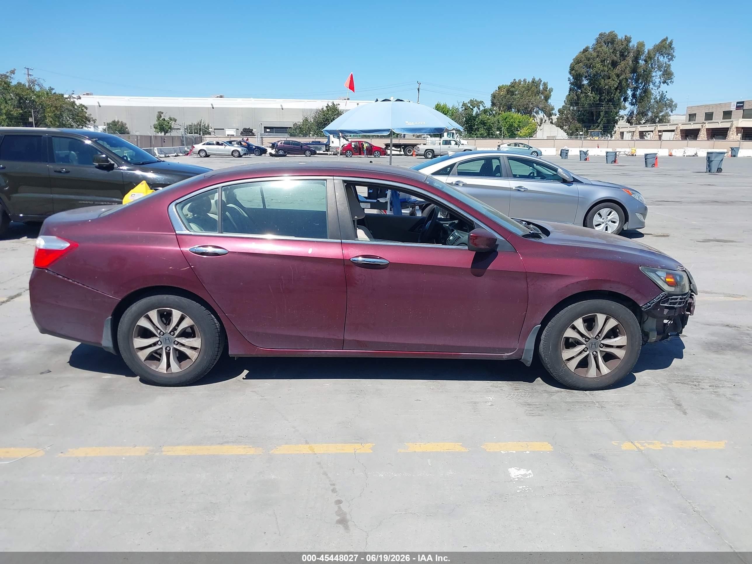 2013 Honda Accord Lx Maroon vin: 1HGCR2F30DA163877