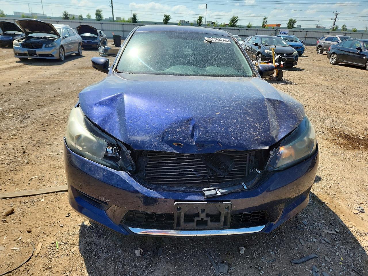 2013 Honda Accord Lx Blue vin: 1HGCR2F30DA183613