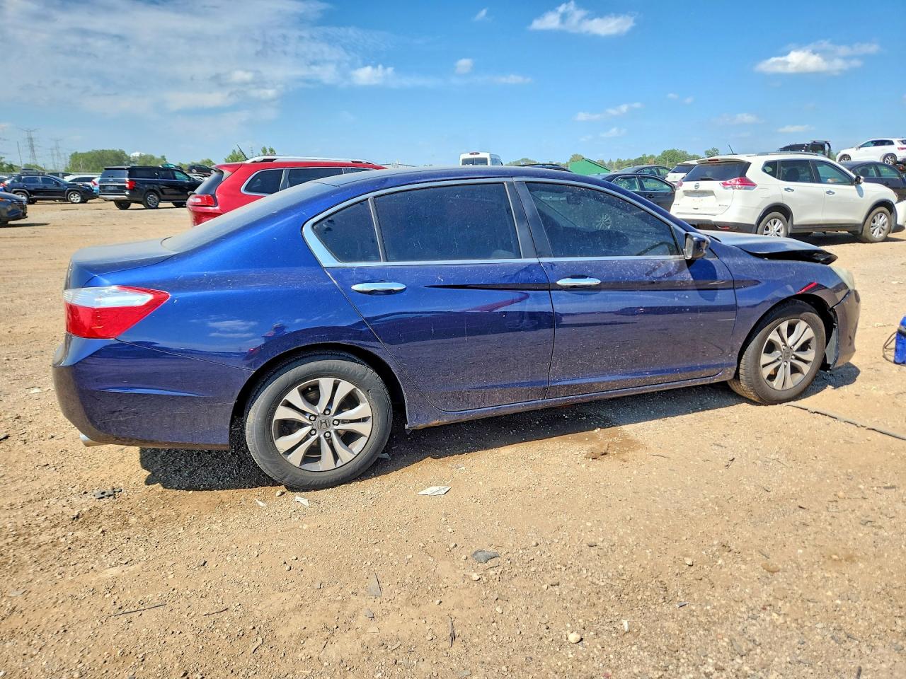 2013 Honda Accord Lx Blue vin: 1HGCR2F30DA183613