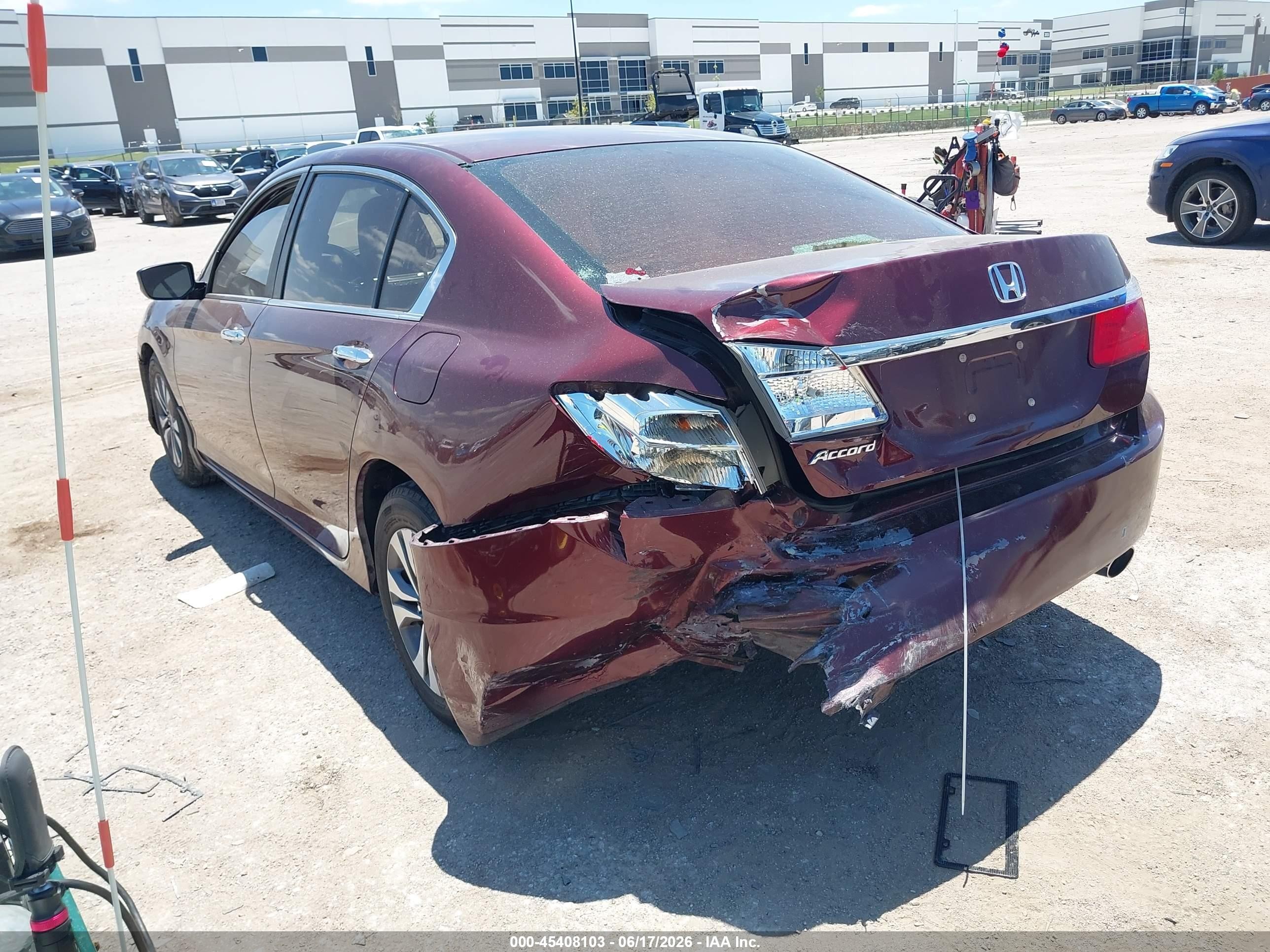 2013 Honda Accord Lx Maroon vin: 1HGCR2F30DA198337