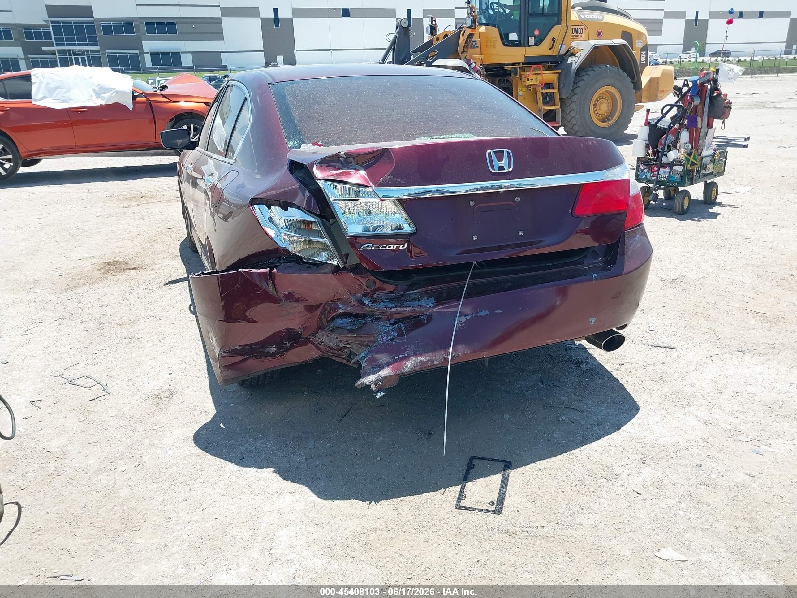 2013 Honda Accord Lx Maroon vin: 1HGCR2F30DA198337