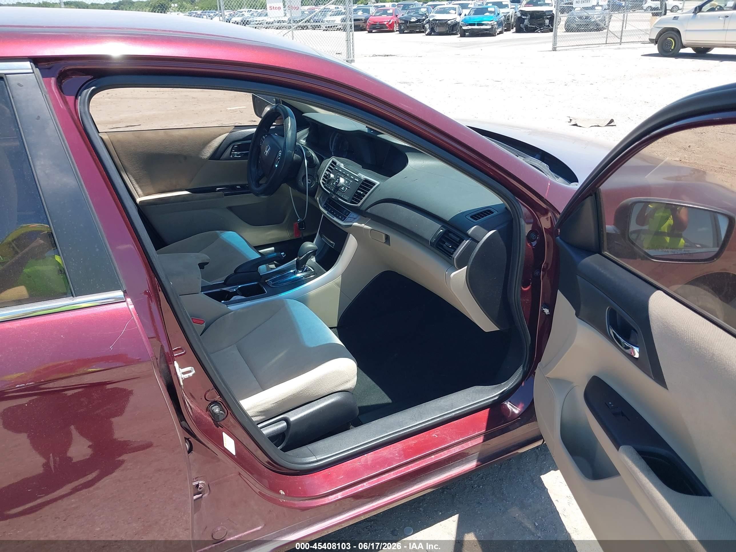 2013 Honda Accord Lx Maroon vin: 1HGCR2F30DA198337