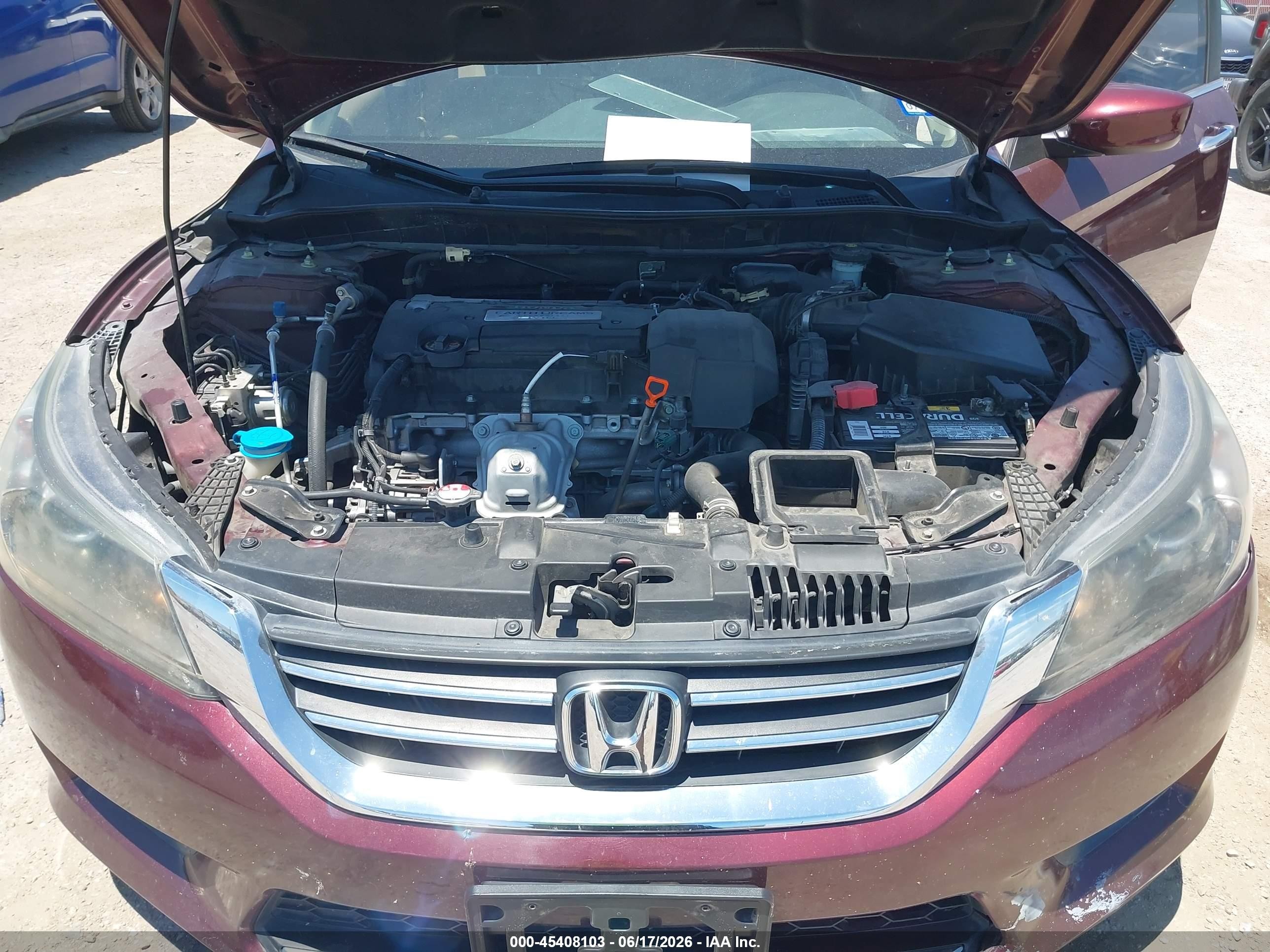 2013 Honda Accord Lx Maroon vin: 1HGCR2F30DA198337