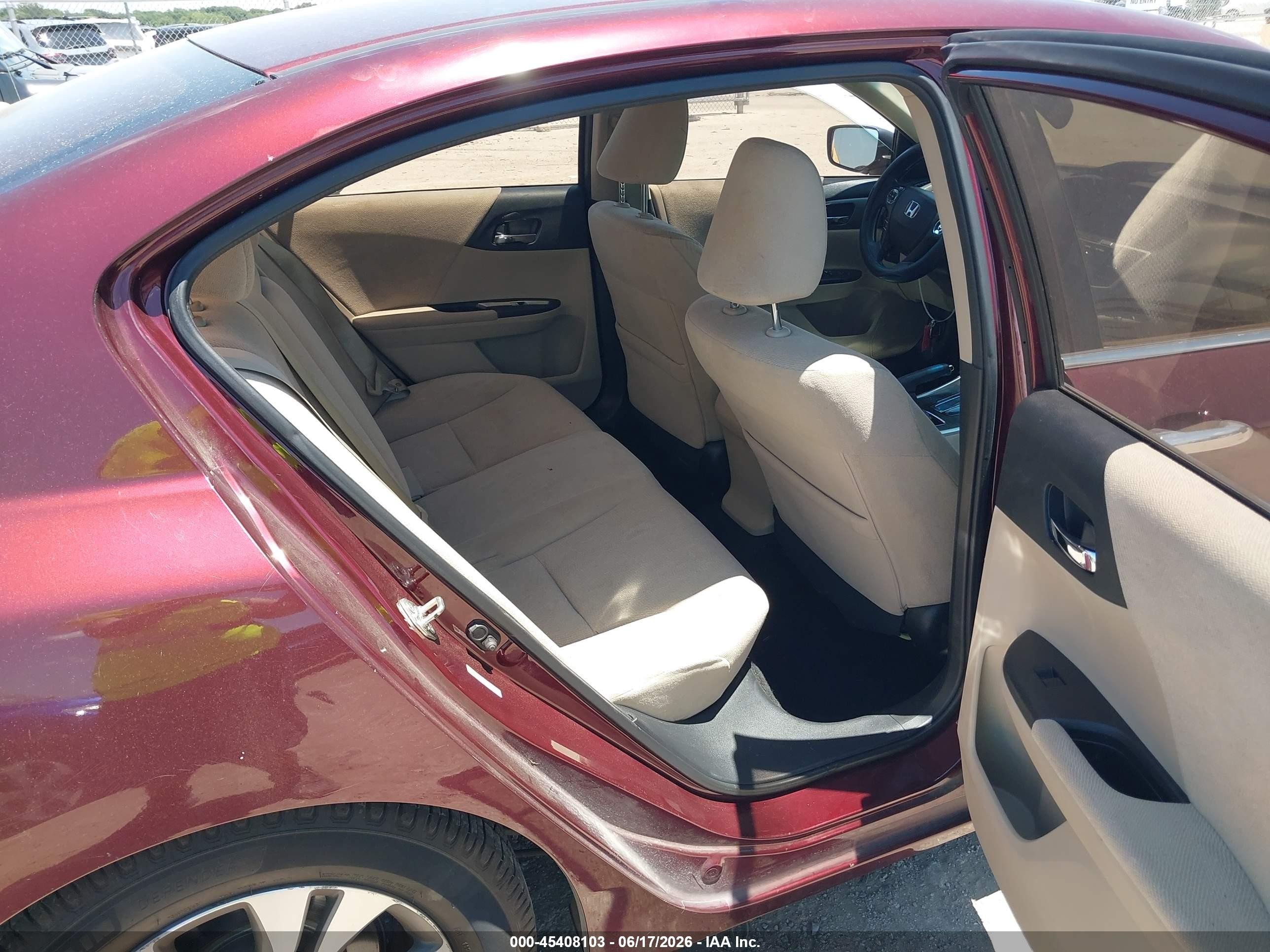 2013 Honda Accord Lx Maroon vin: 1HGCR2F30DA198337