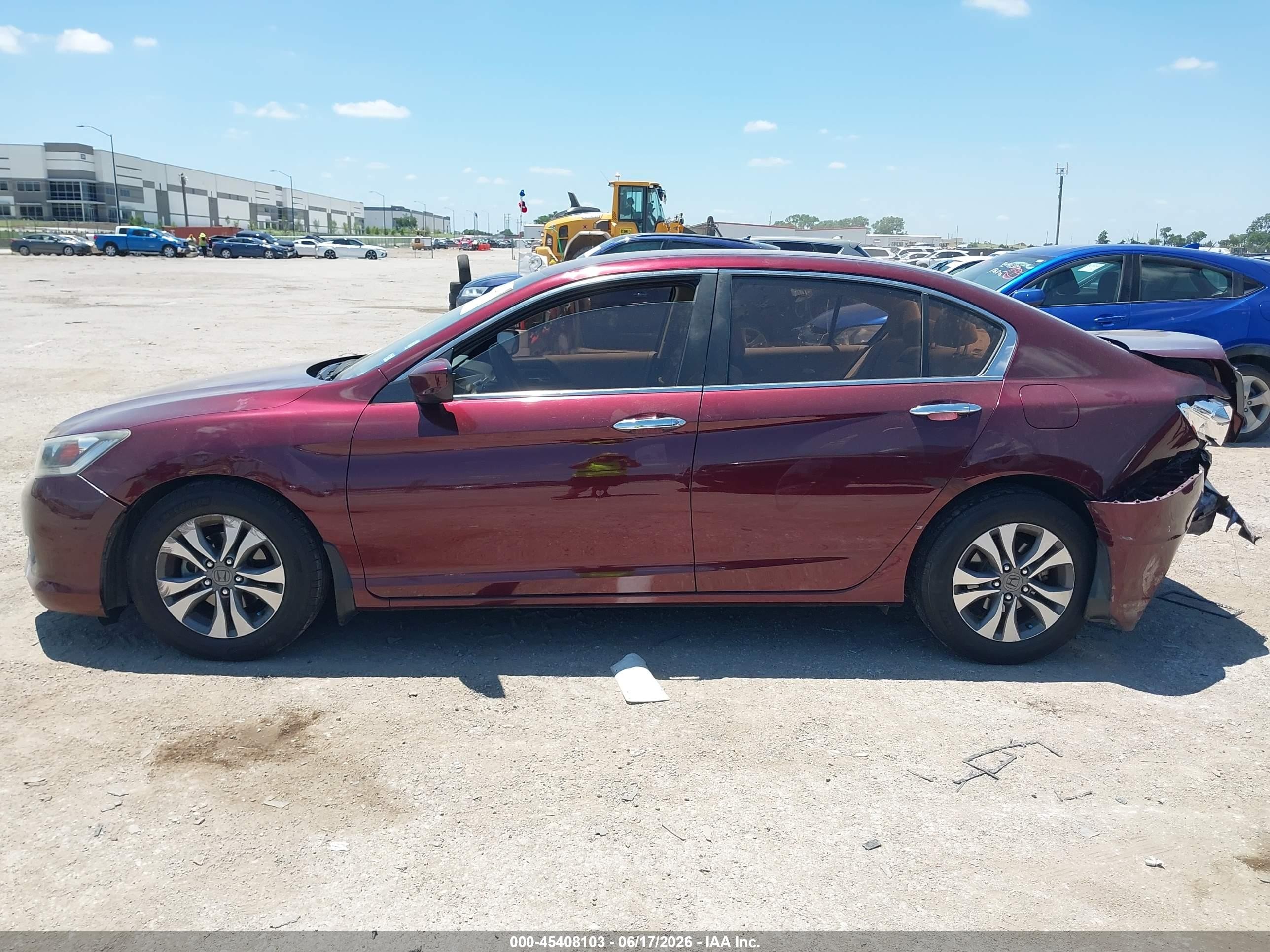2013 Honda Accord Lx Maroon vin: 1HGCR2F30DA198337