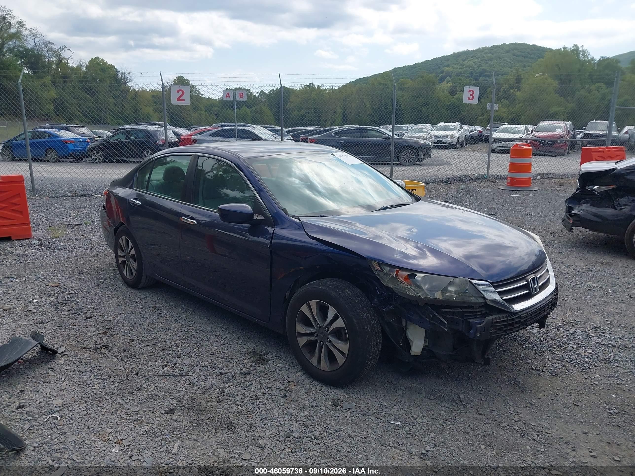 2013 Honda Accord Lx Blue vin: 1HGCR2F30DA200930