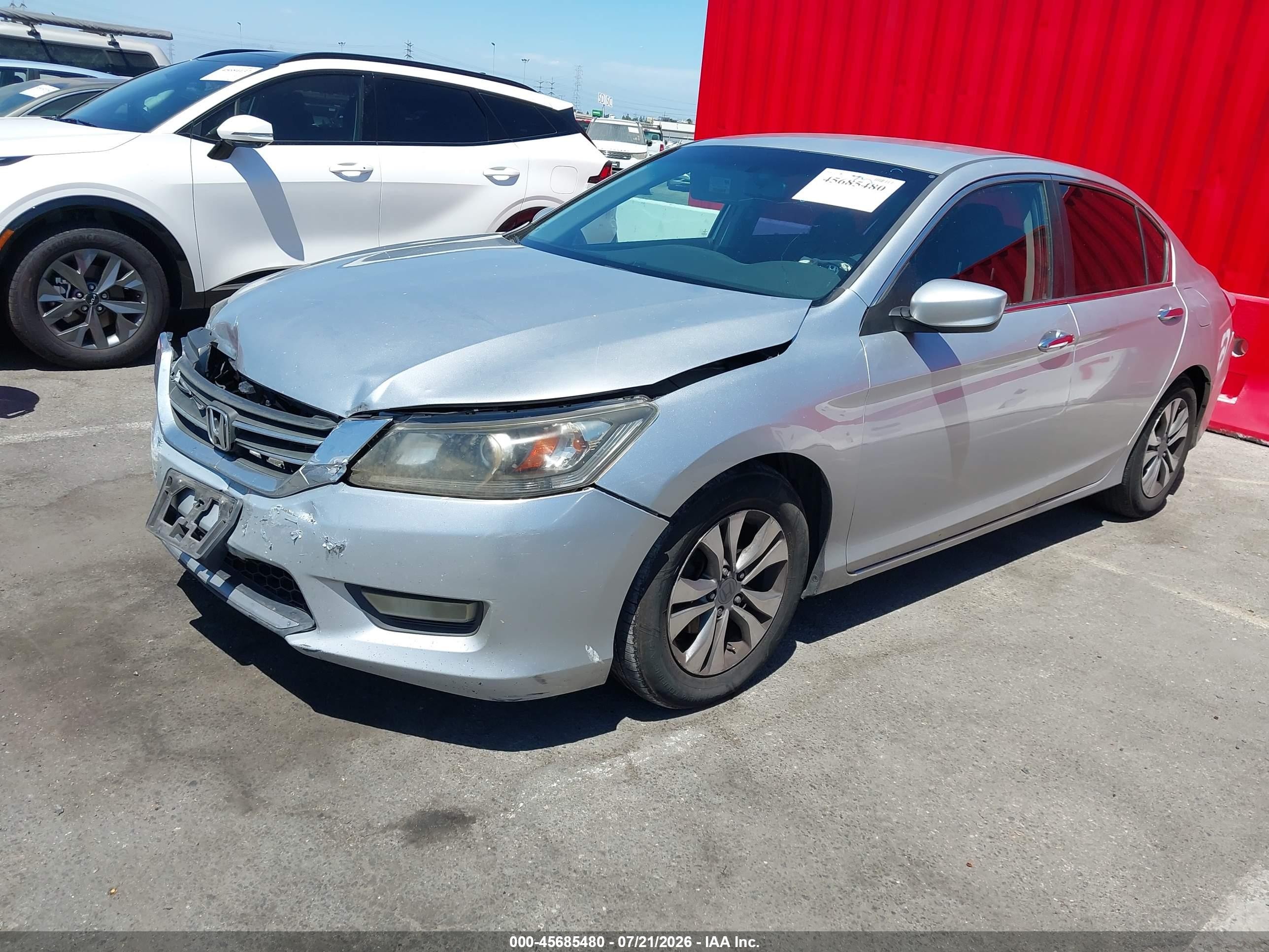 2013 Honda Accord Lx Silver vin: 1HGCR2F30DA214424