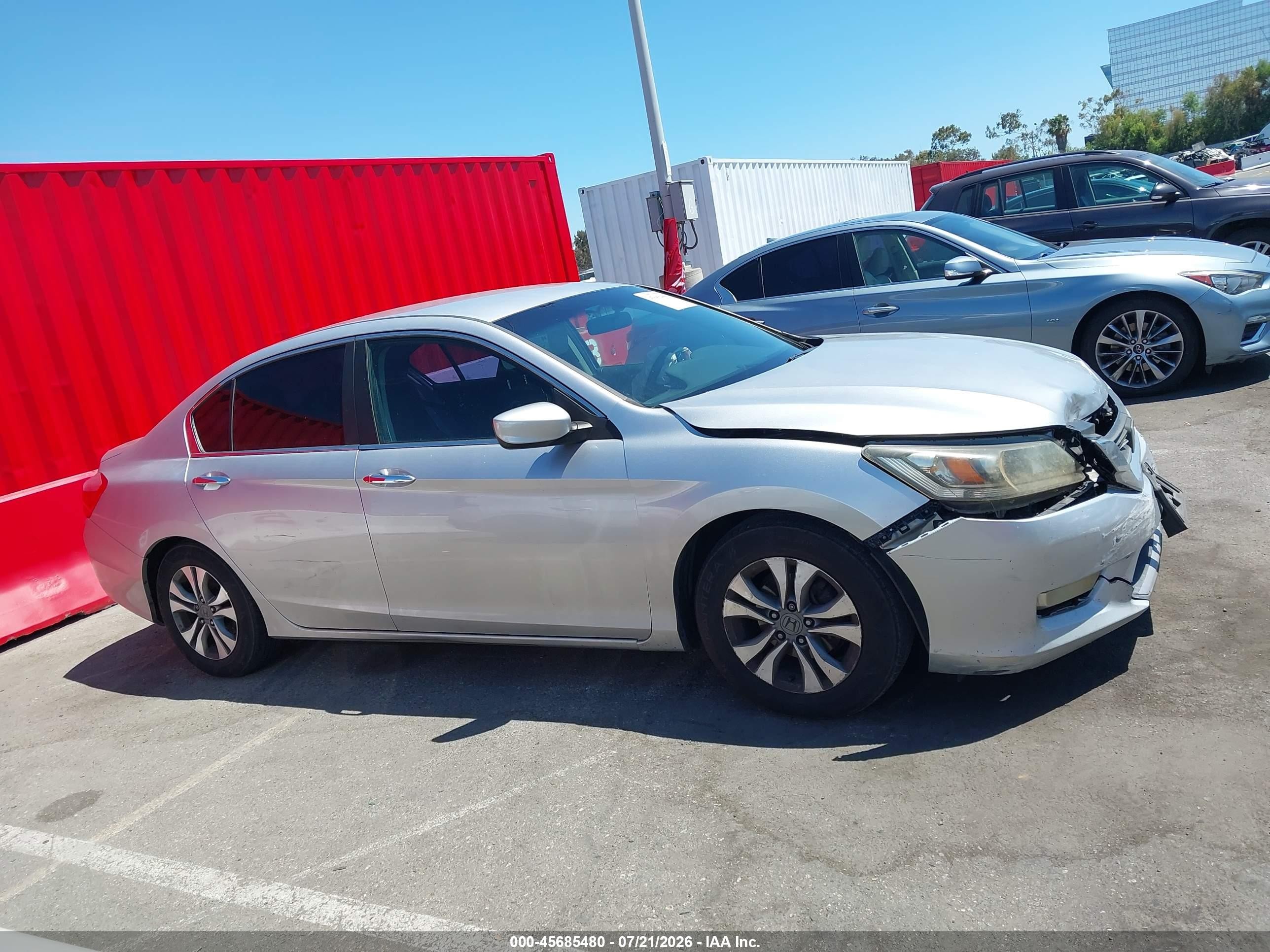 2013 Honda Accord Lx Silver vin: 1HGCR2F30DA214424