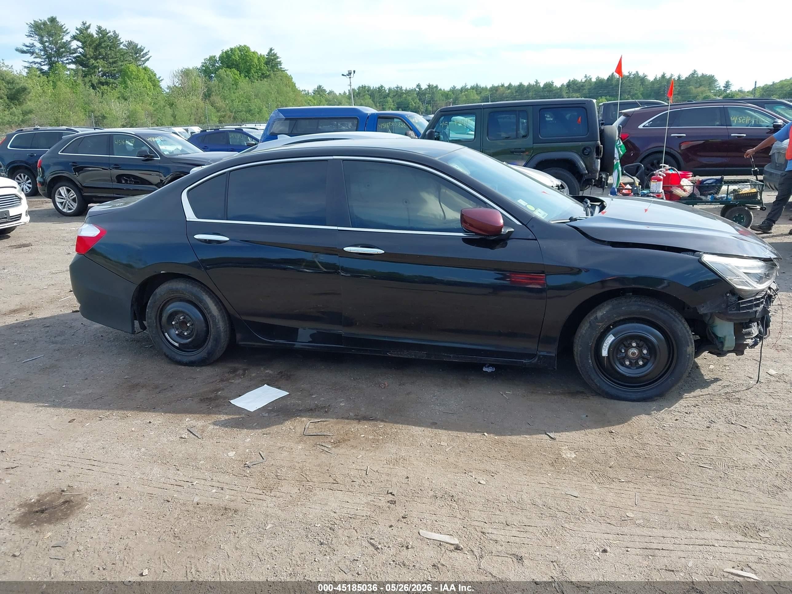 2013 Honda Accord Lx Black vin: 1HGCR2F30DA259685