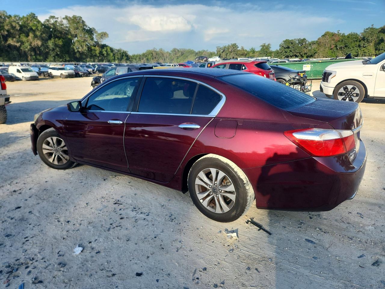 2014 Honda Accord Lx Burgundy vin: 1HGCR2F30EA037293