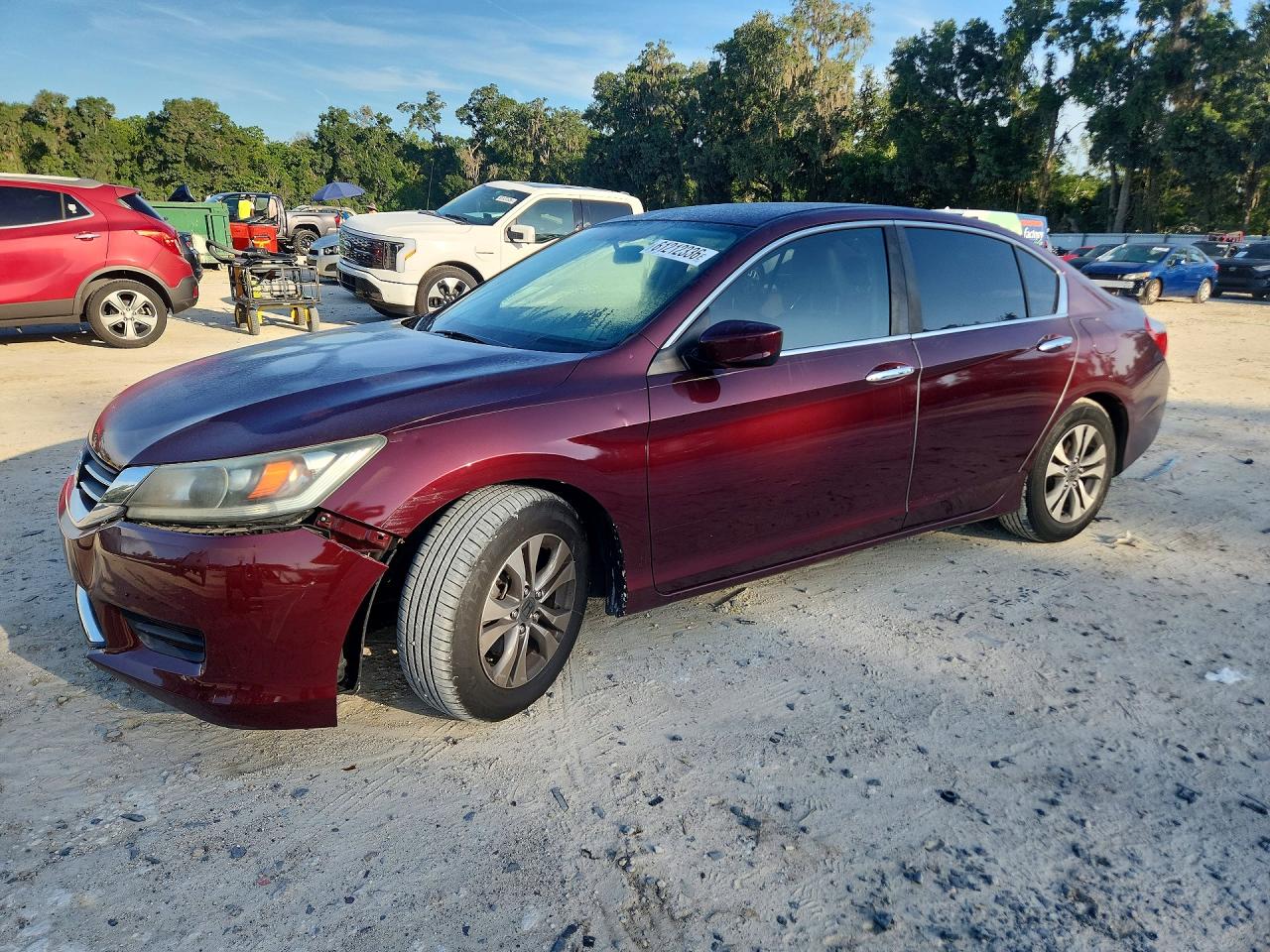 2014 Honda Accord Lx Burgundy vin: 1HGCR2F30EA037293
