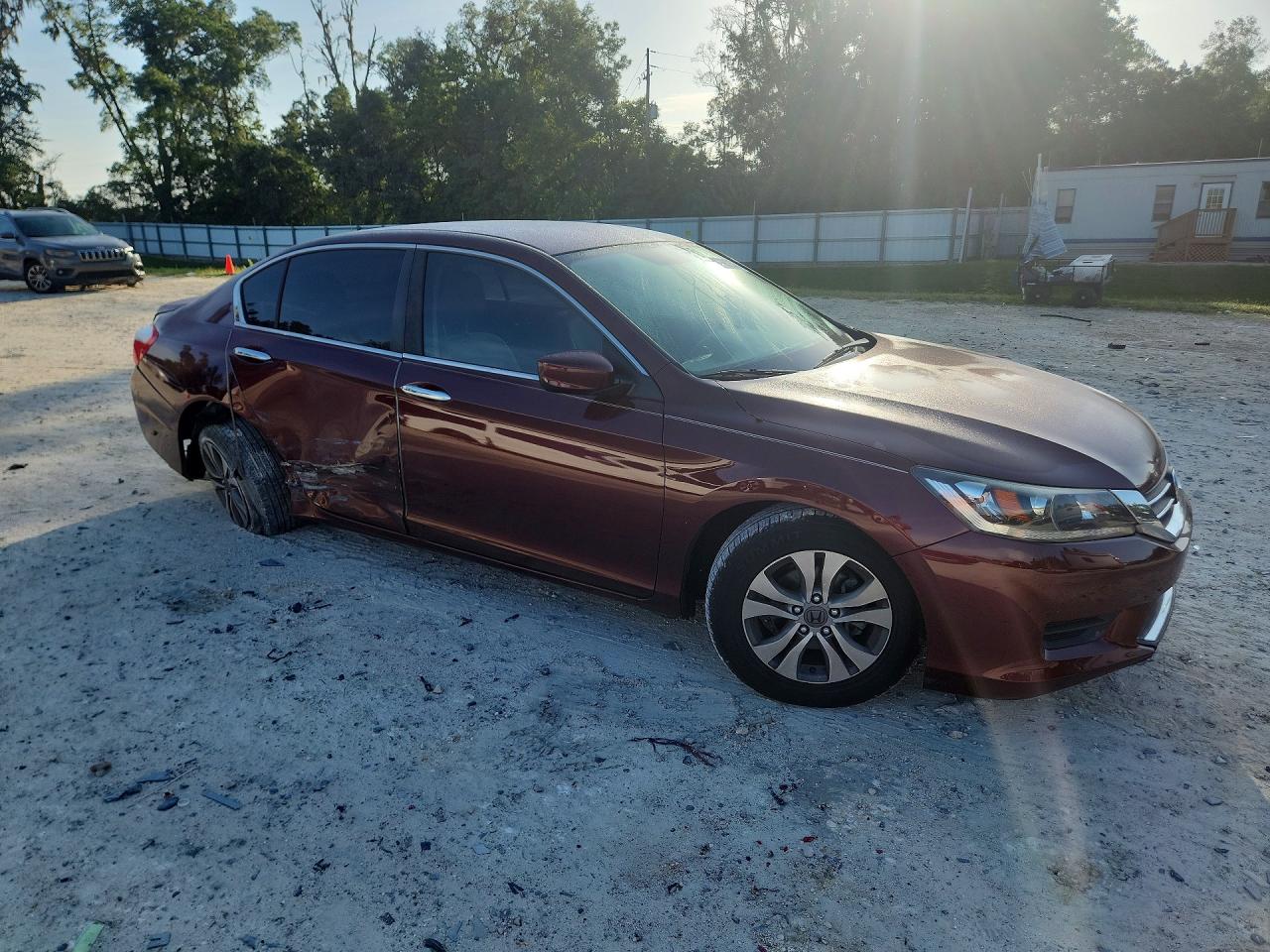 2014 Honda Accord Lx Burgundy vin: 1HGCR2F30EA037293