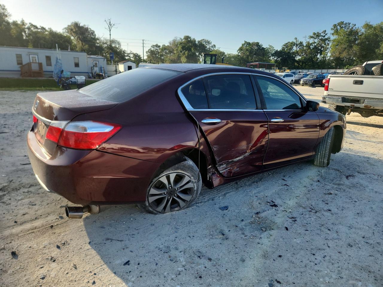 2014 Honda Accord Lx Burgundy vin: 1HGCR2F30EA037293