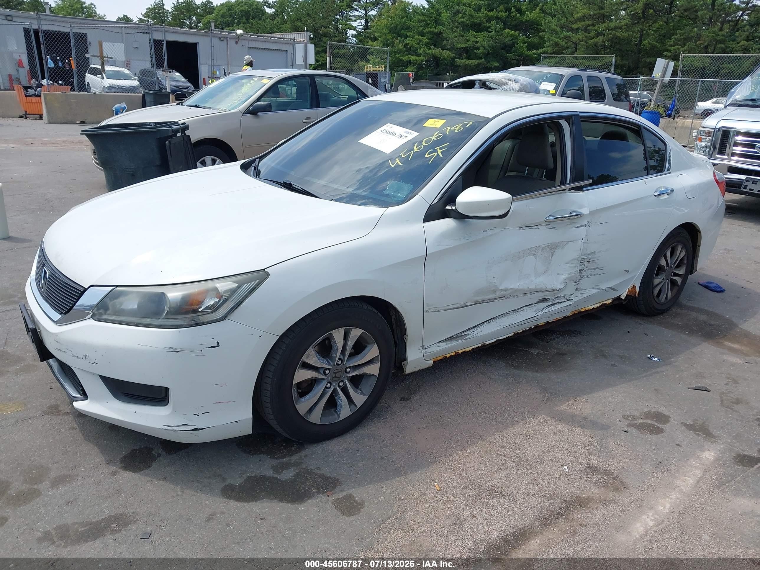 2014 Honda Accord Lx Белый vin: 1HGCR2F30EA063733