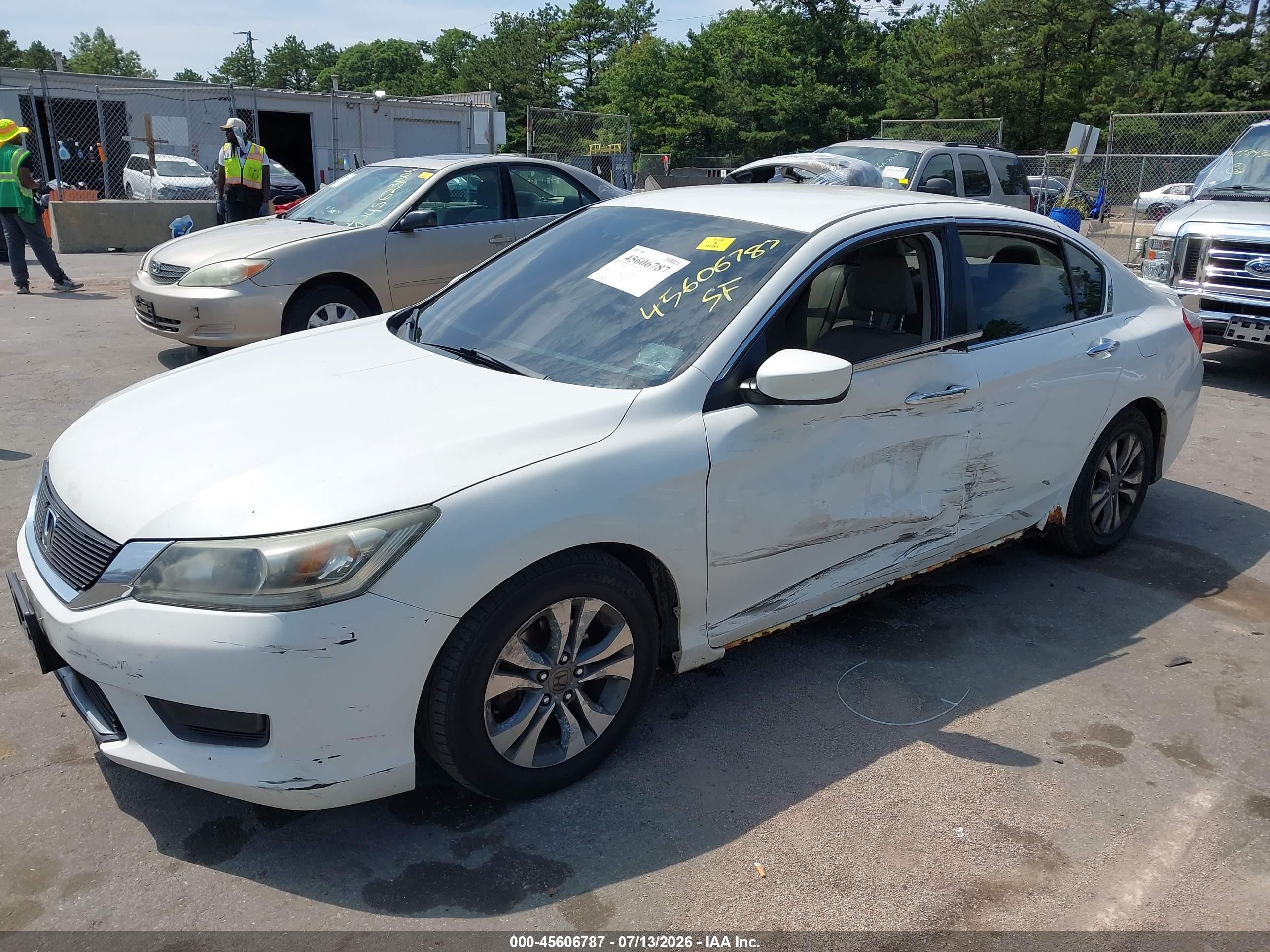 2014 Honda Accord Lx Белый vin: 1HGCR2F30EA063733