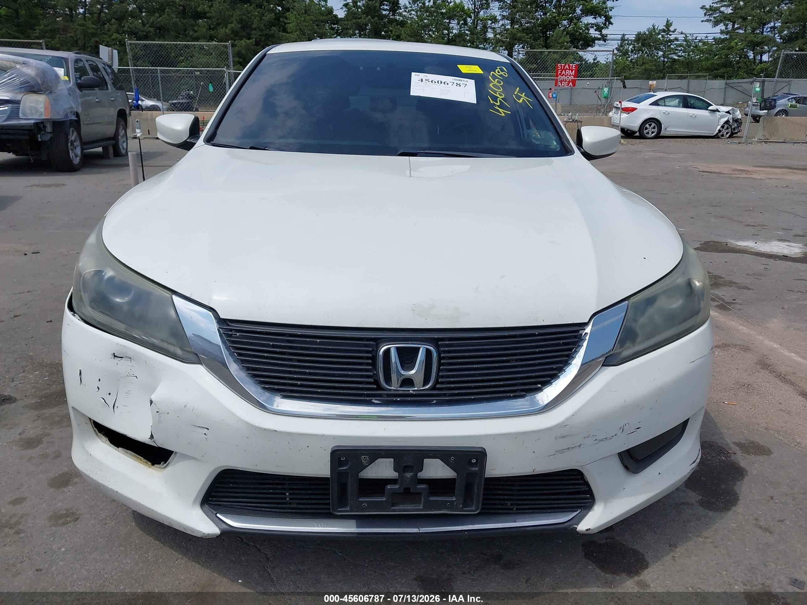 2014 Honda Accord Lx Белый vin: 1HGCR2F30EA063733