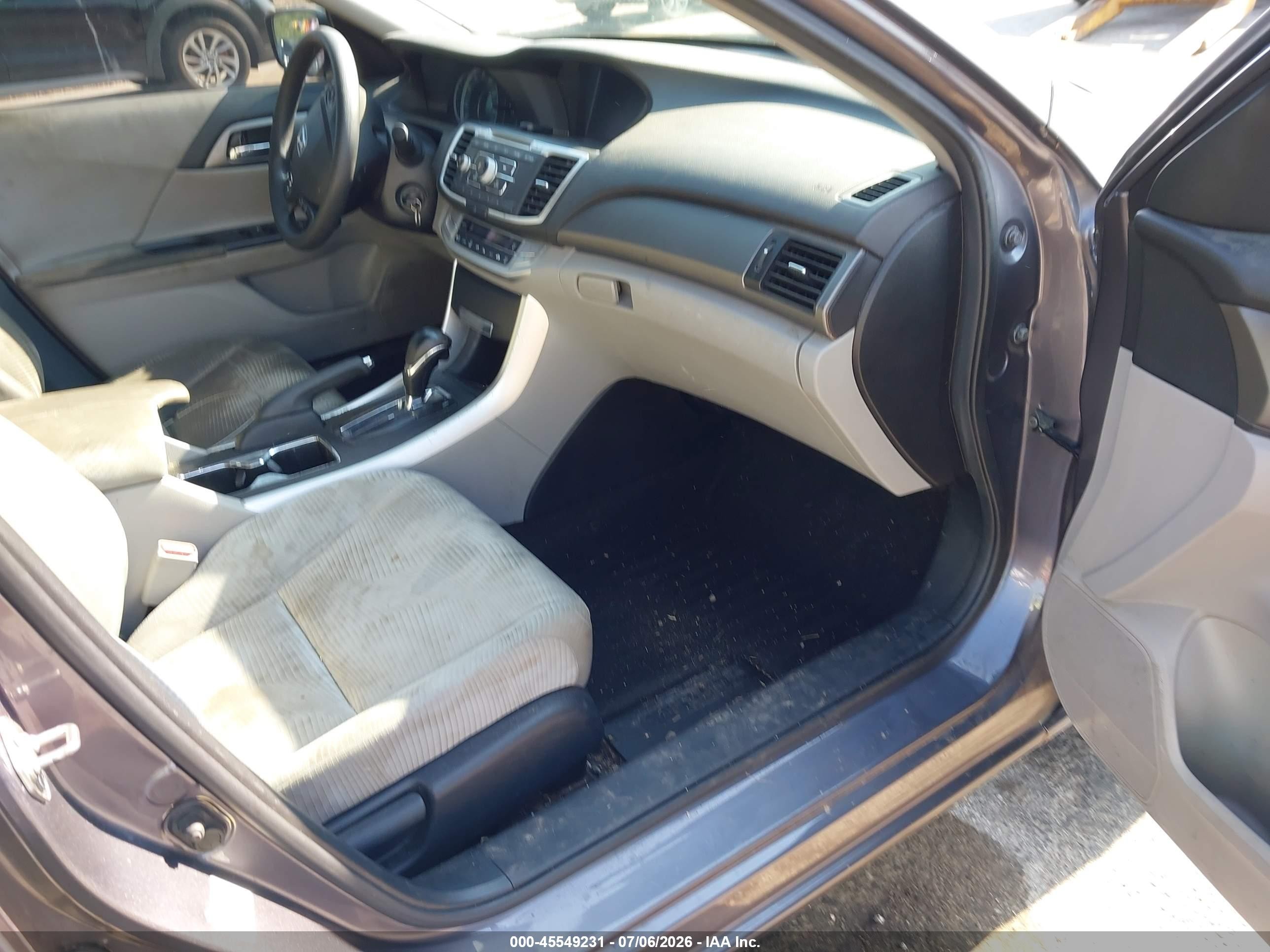 2014 Honda Accord Lx Gray vin: 1HGCR2F30EA128063