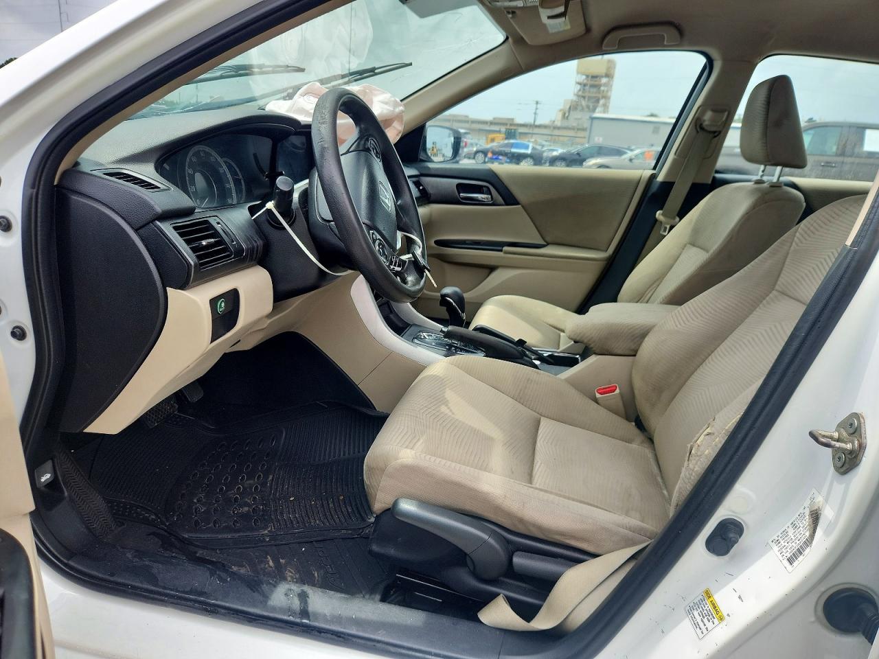 2014 Honda Accord Lx White vin: 1HGCR2F30EA151424