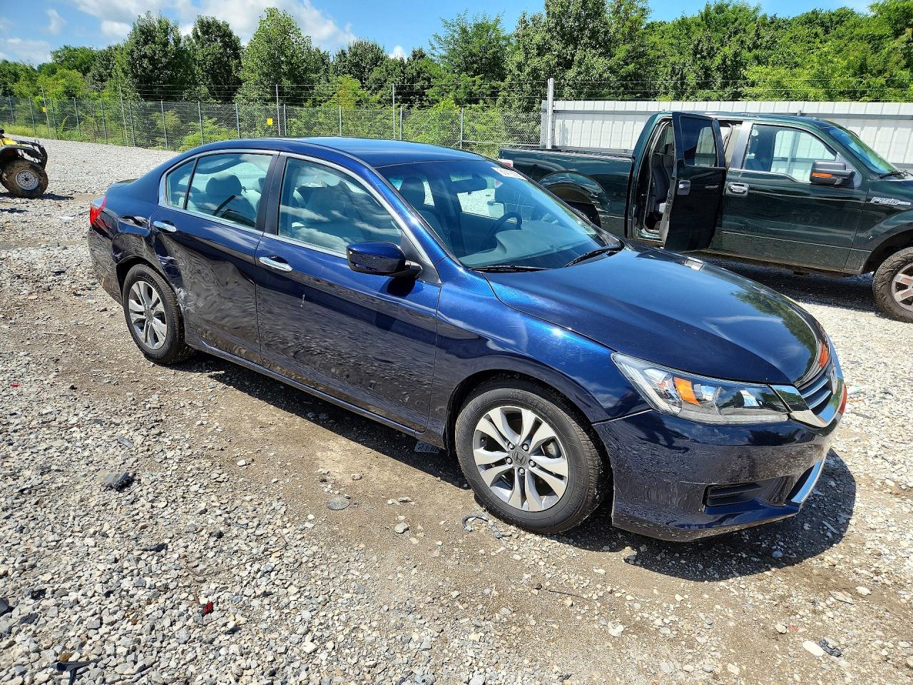 2014 Honda Accord Lx Blue vin: 1HGCR2F30EA165016