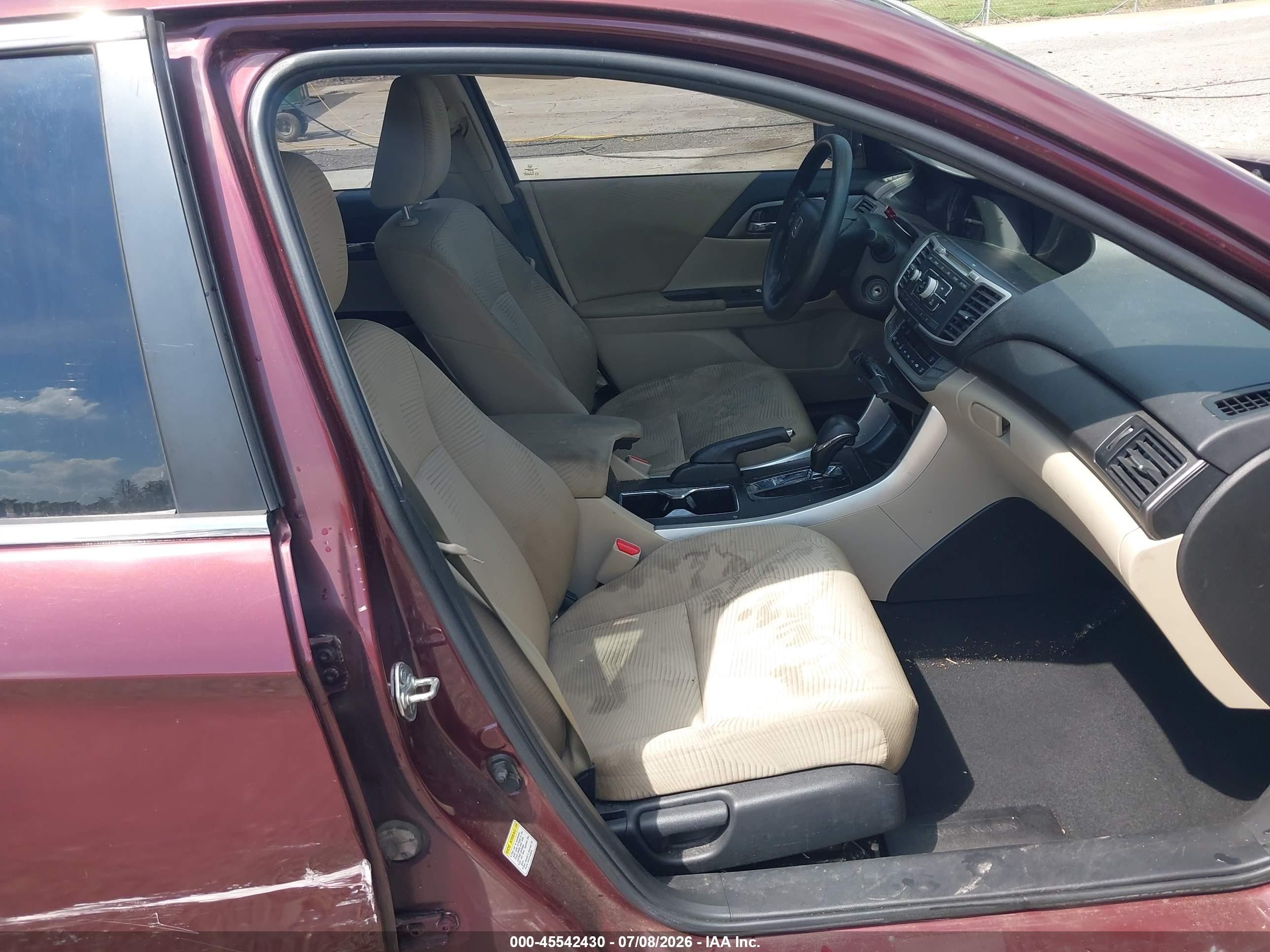 2014 Honda Accord Lx Maroon vin: 1HGCR2F30EA173102