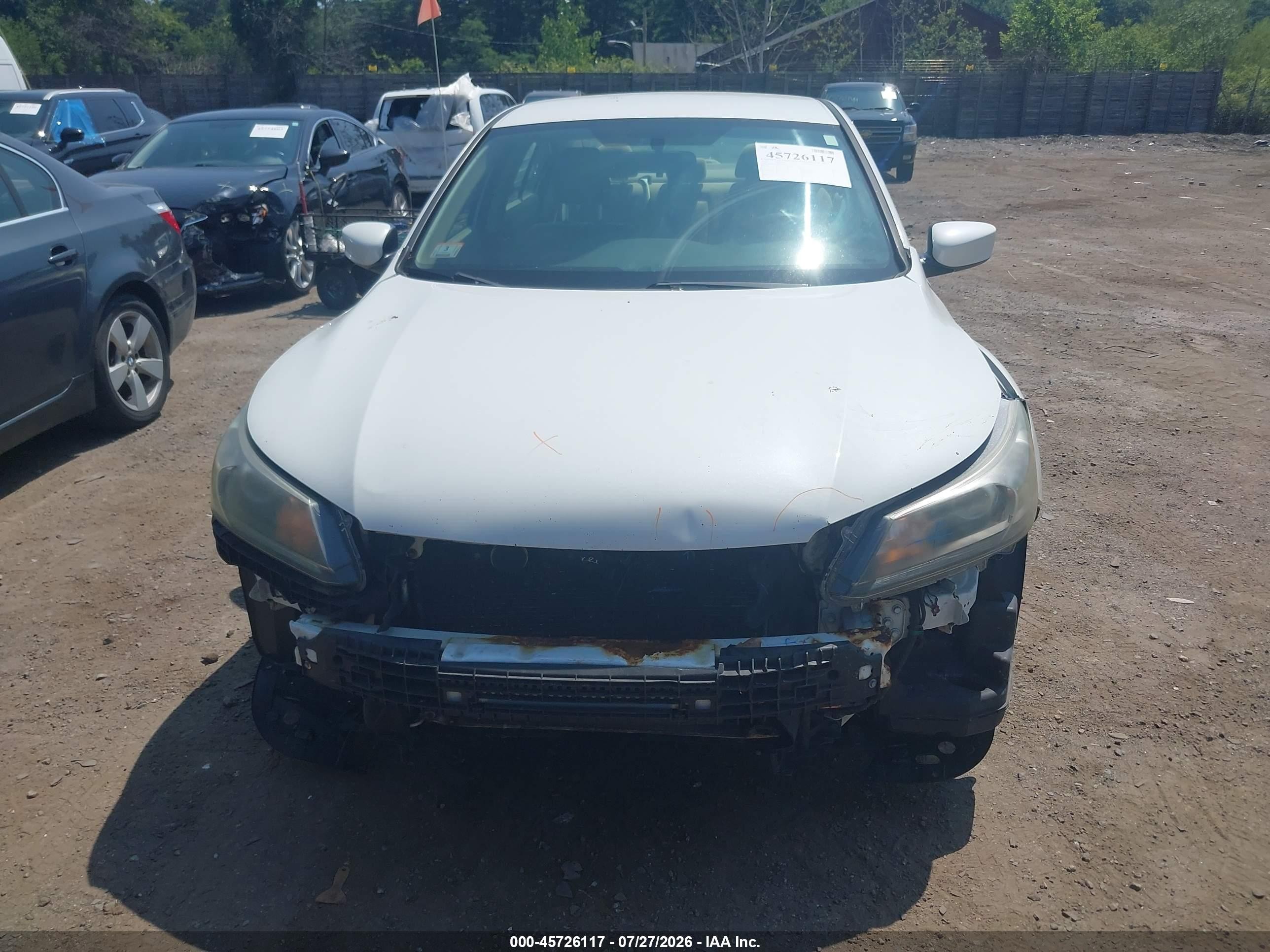 2014 Honda Accord Lx White vin: 1HGCR2F30EA243939