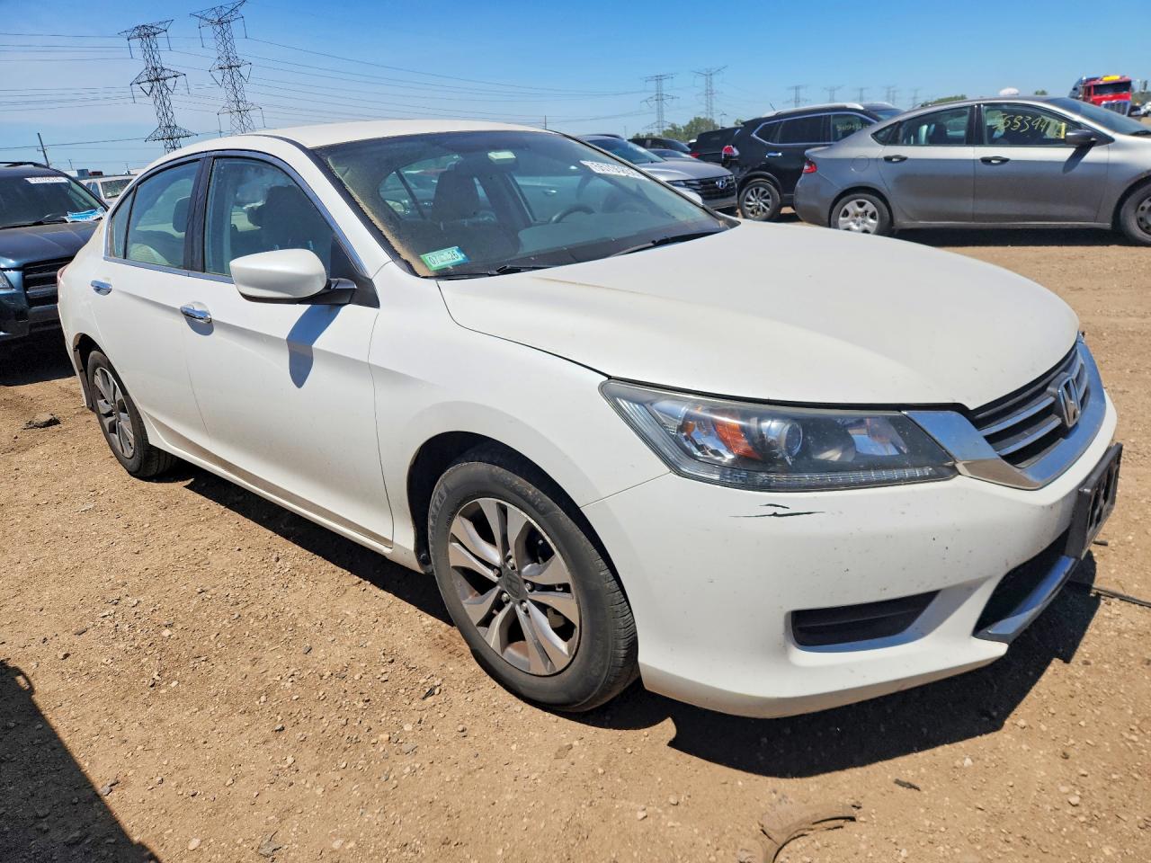 2014 Honda Accord Lx White vin: 1HGCR2F30EA257579