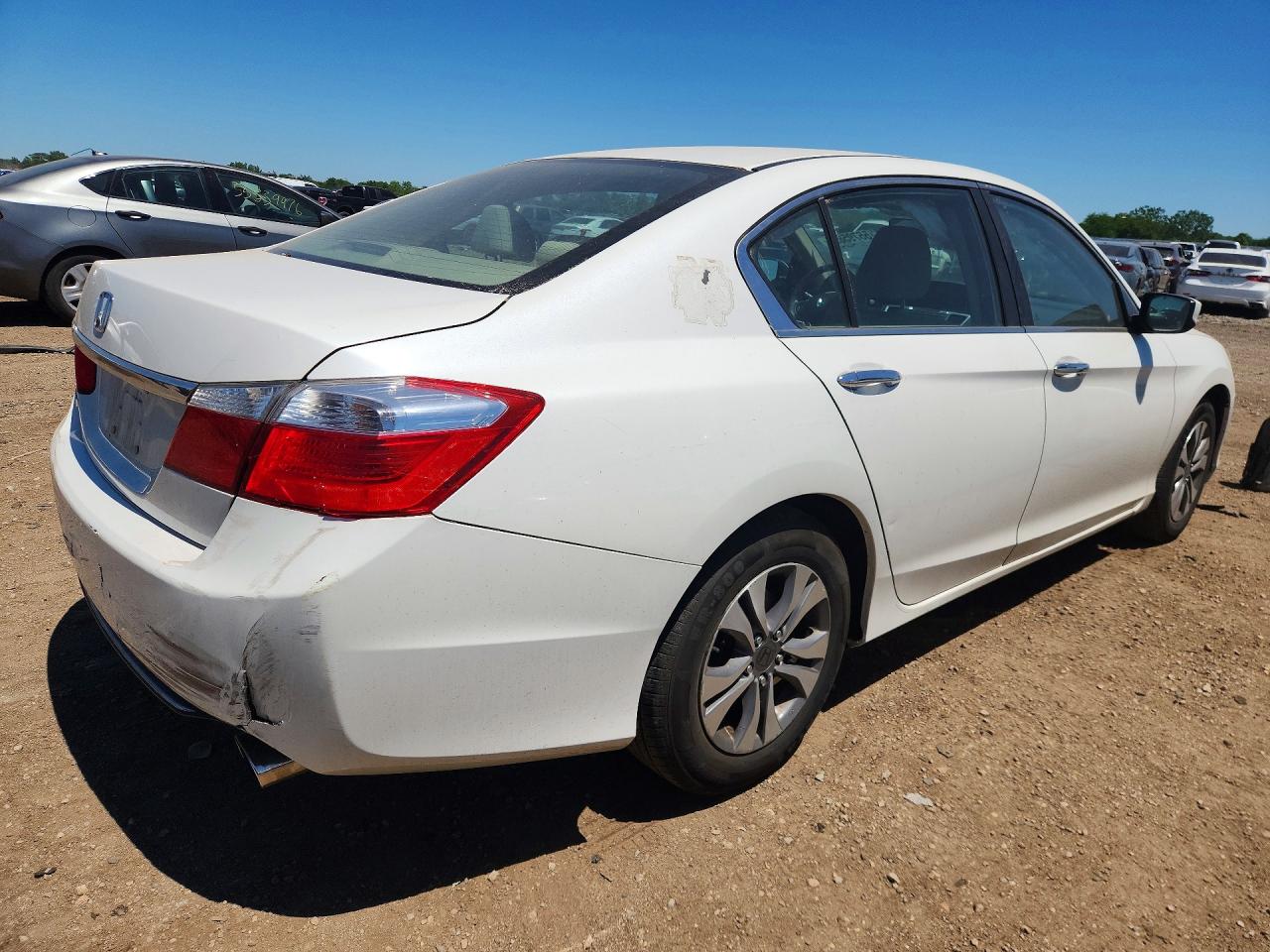 2014 Honda Accord Lx White vin: 1HGCR2F30EA257579