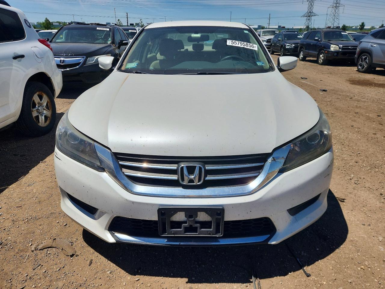 2014 Honda Accord Lx White vin: 1HGCR2F30EA257579