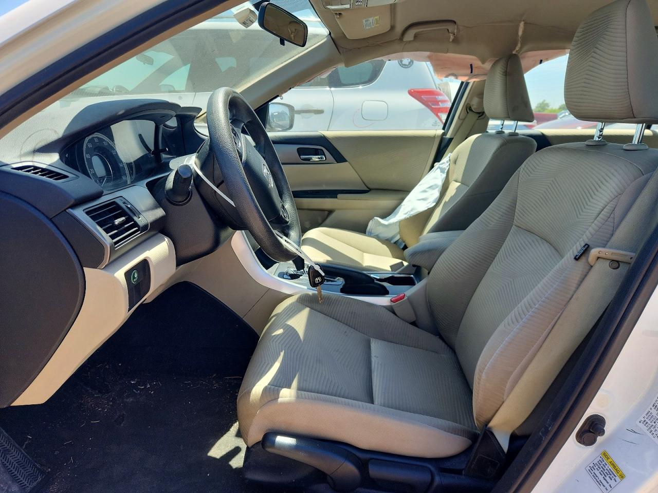2014 Honda Accord Lx White vin: 1HGCR2F30EA257579