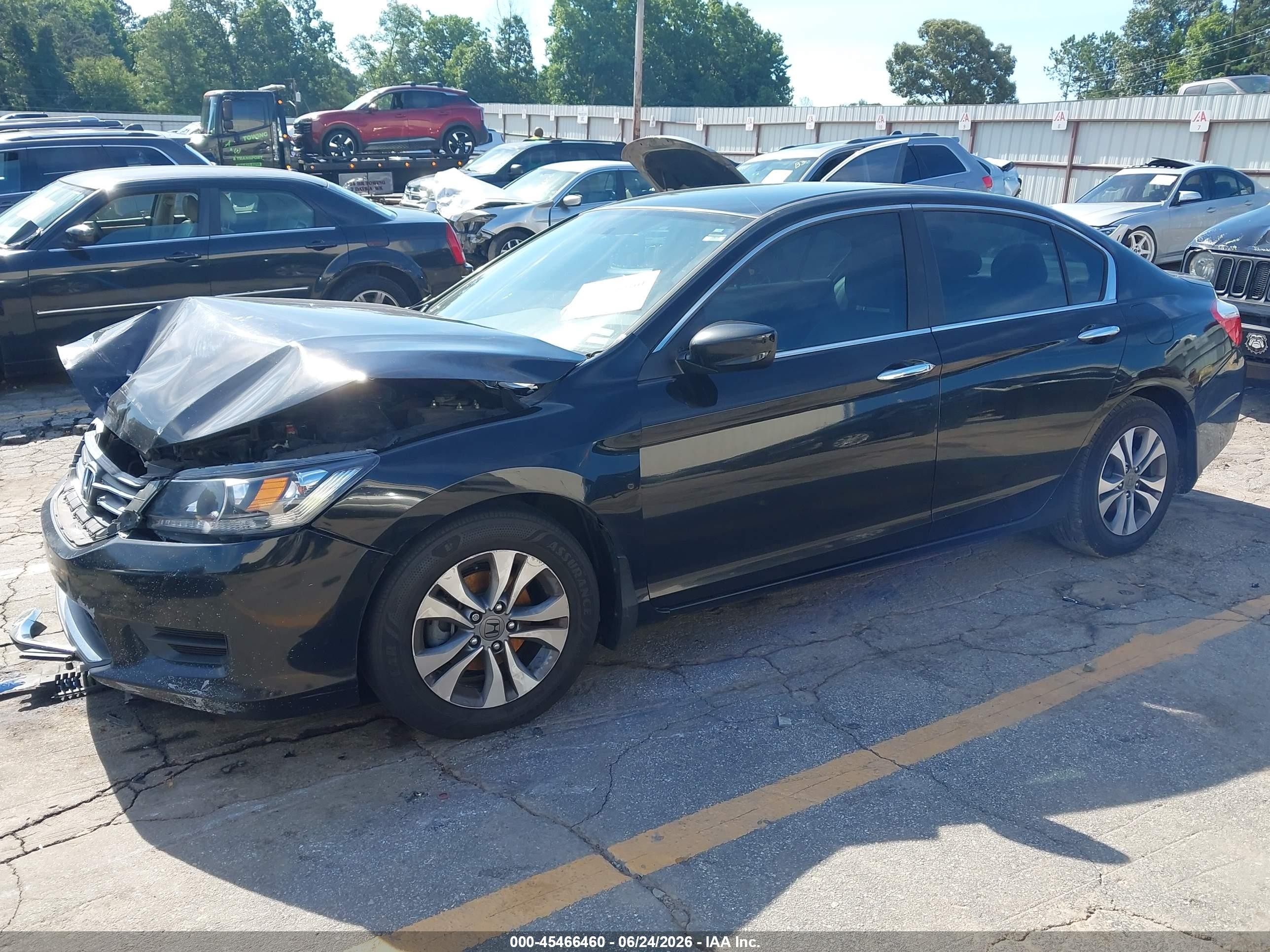 2015 Honda Accord Lx Black vin: 1HGCR2F30FA009513