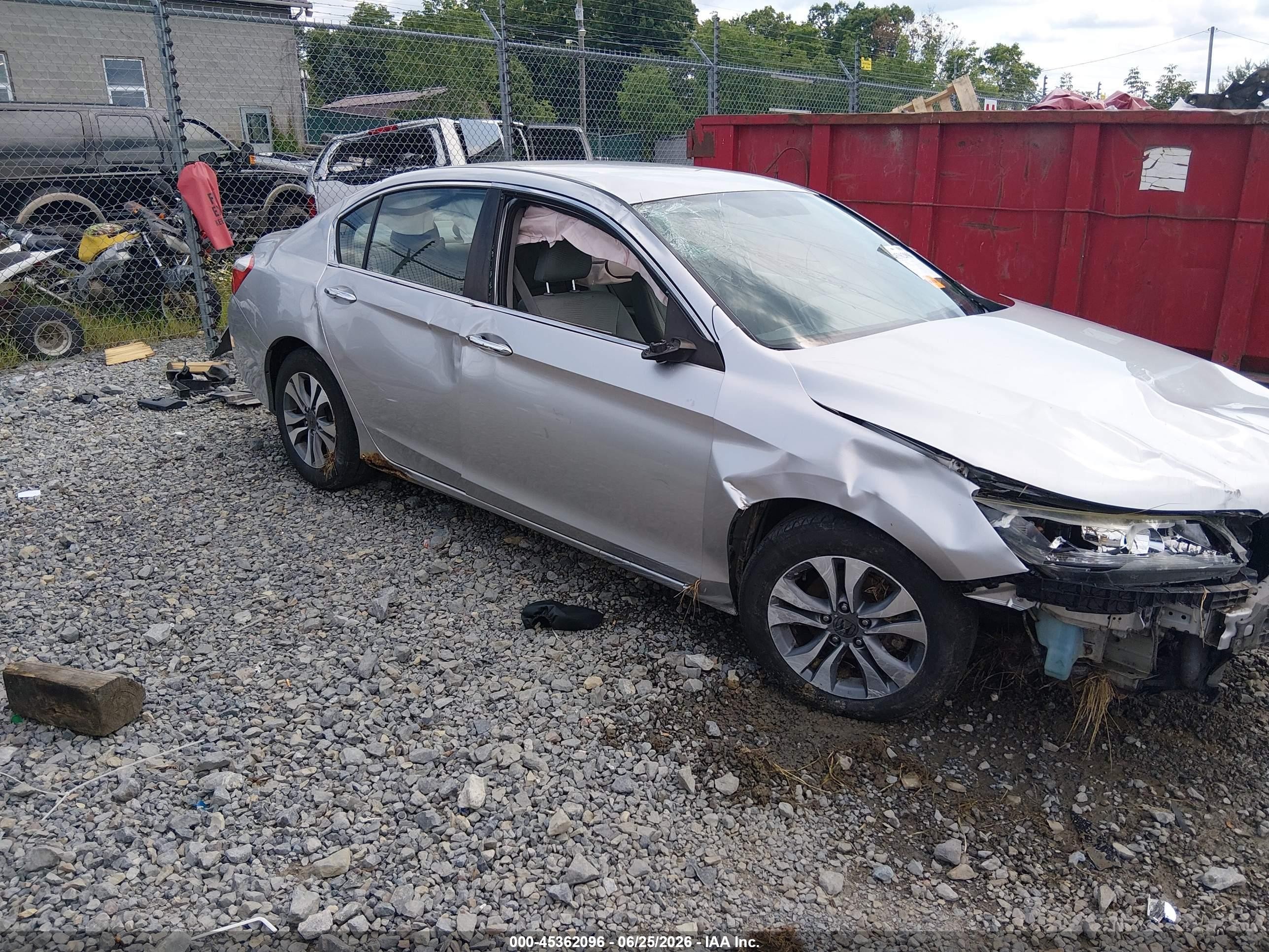 2015 Honda Accord Lx Silver vin: 1HGCR2F30FA010032