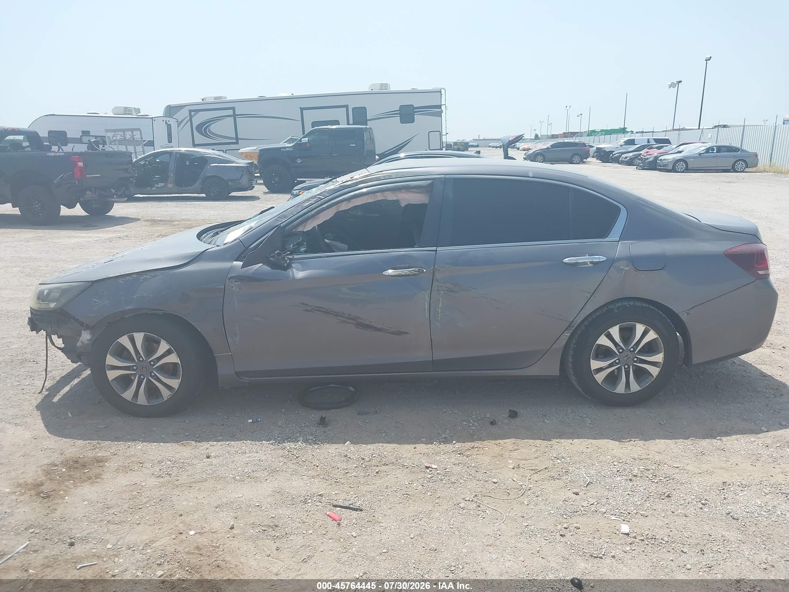 2015 Honda Accord Lx Gray vin: 1HGCR2F30FA063023
