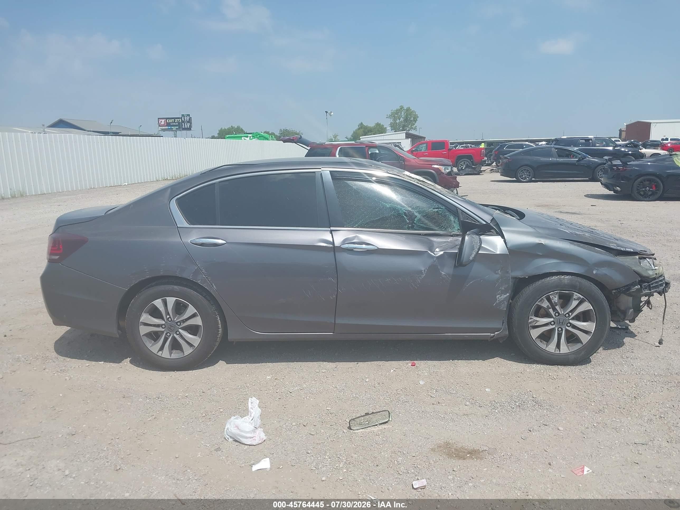 2015 Honda Accord Lx Gray vin: 1HGCR2F30FA063023
