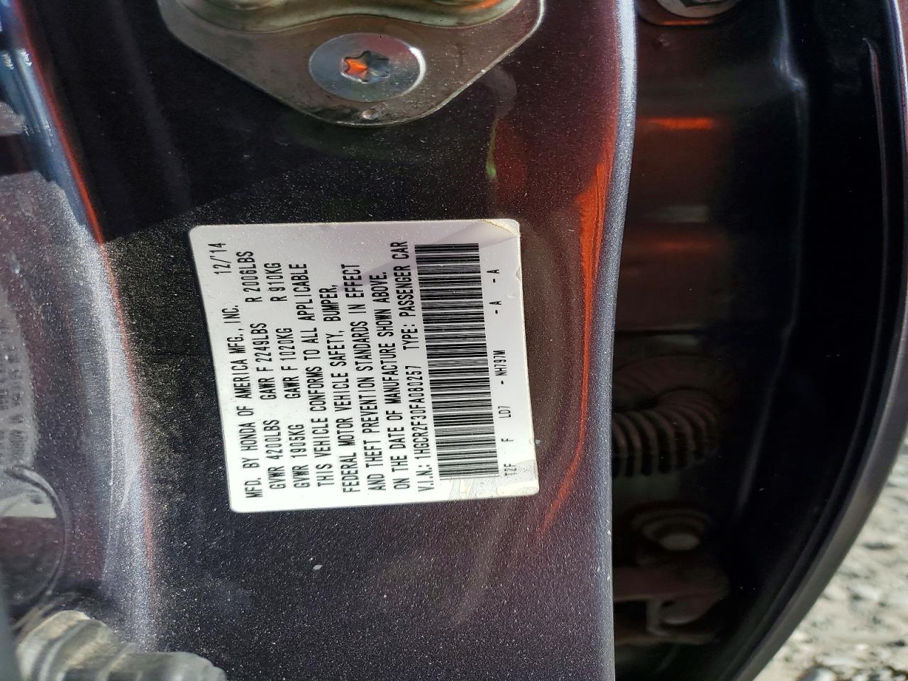 2015 Honda Accord Lx Gray vin: 1HGCR2F30FA080257