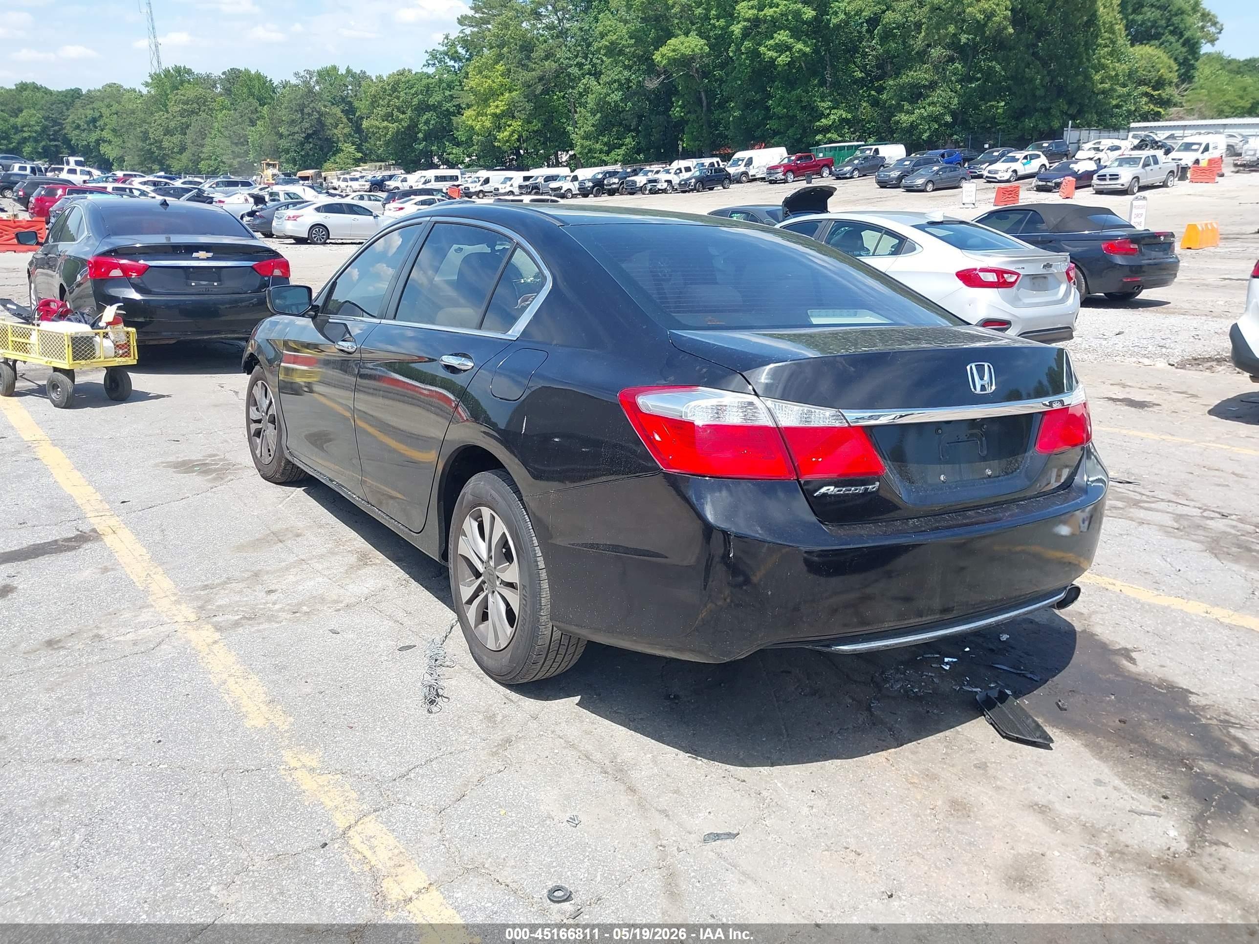 2015 Honda Accord Lx Black vin: 1HGCR2F30FA156303