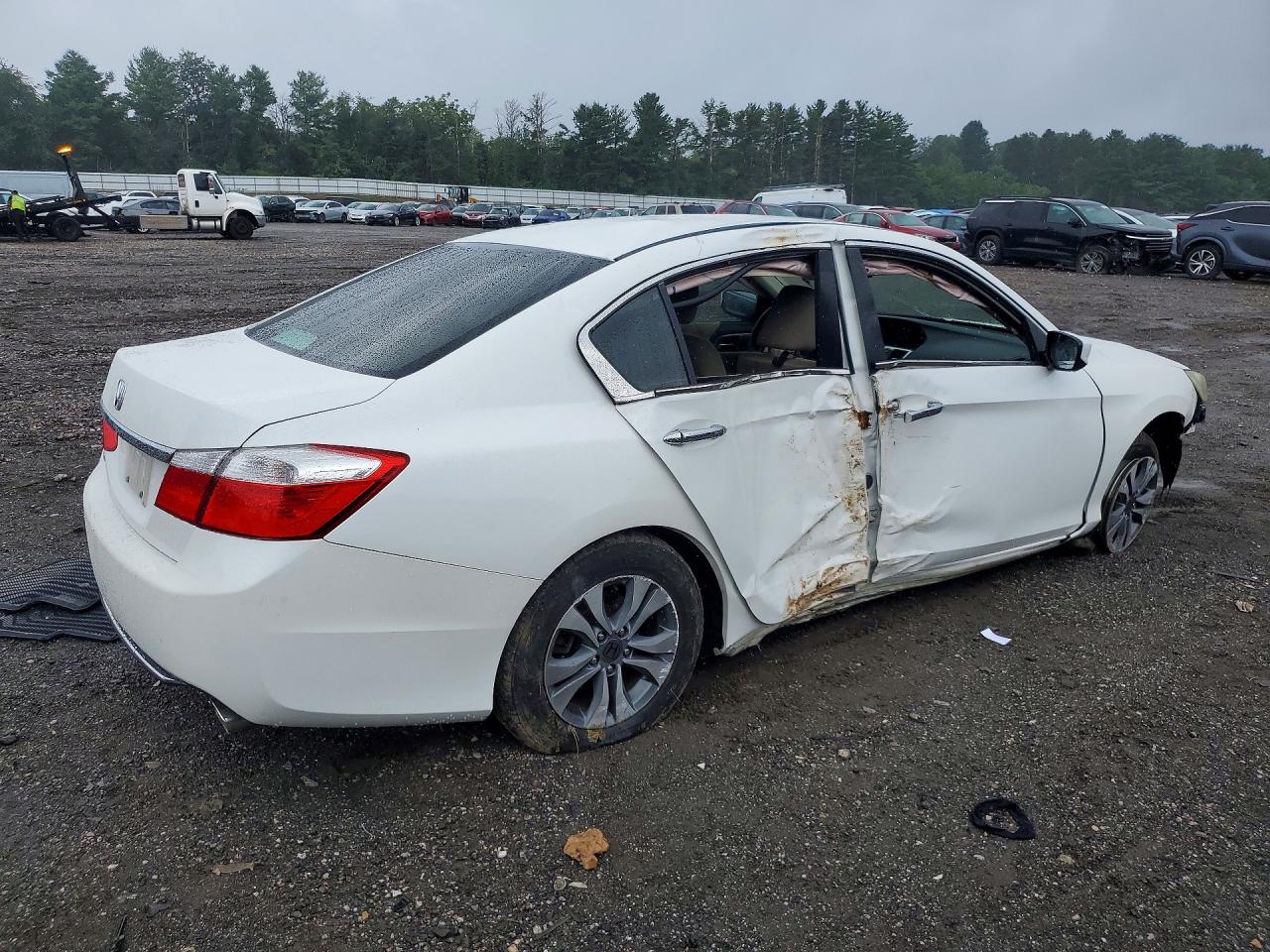 2015 Honda Accord Lx White vin: 1HGCR2F30FA166703