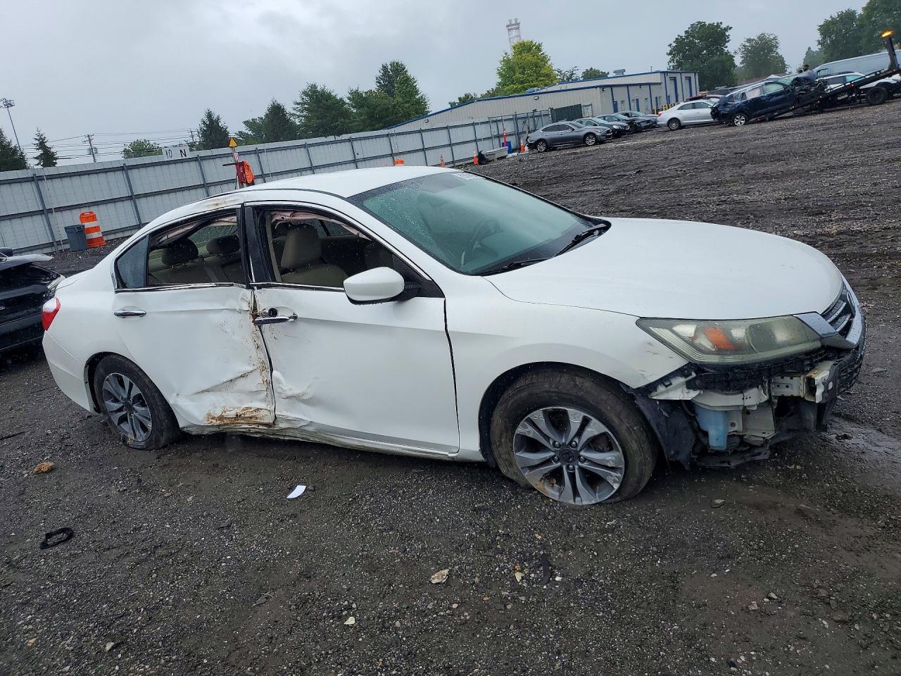 2015 Honda Accord Lx White vin: 1HGCR2F30FA166703