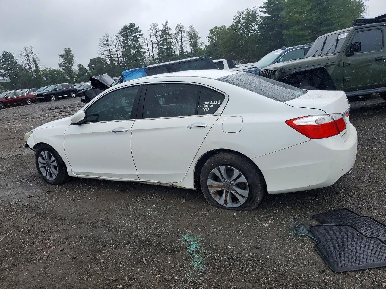 2015 Honda Accord Lx White vin: 1HGCR2F30FA166703