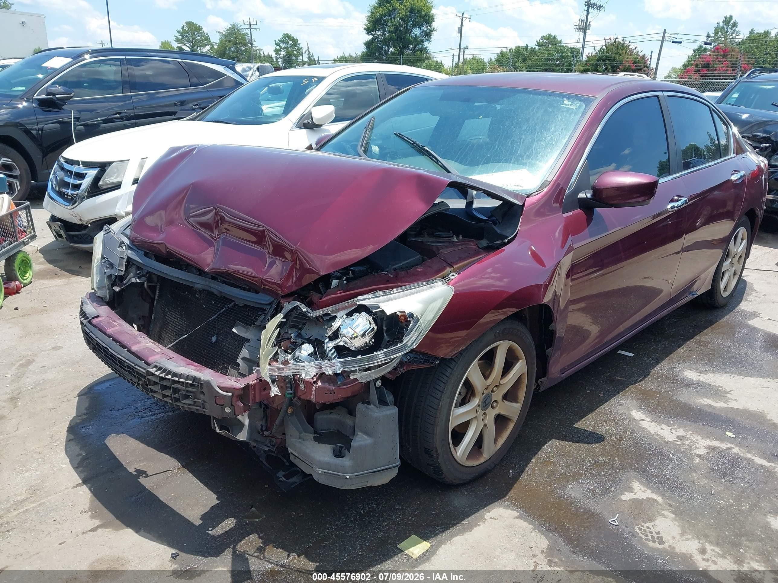 2015 Honda Accord Lx Бордовый vin: 1HGCR2F30FA191472