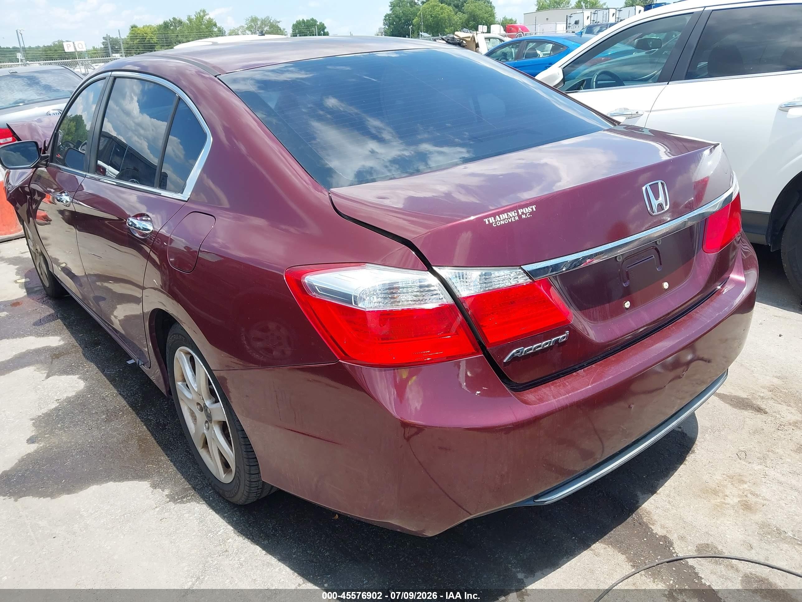 2015 Honda Accord Lx Бордовый vin: 1HGCR2F30FA191472