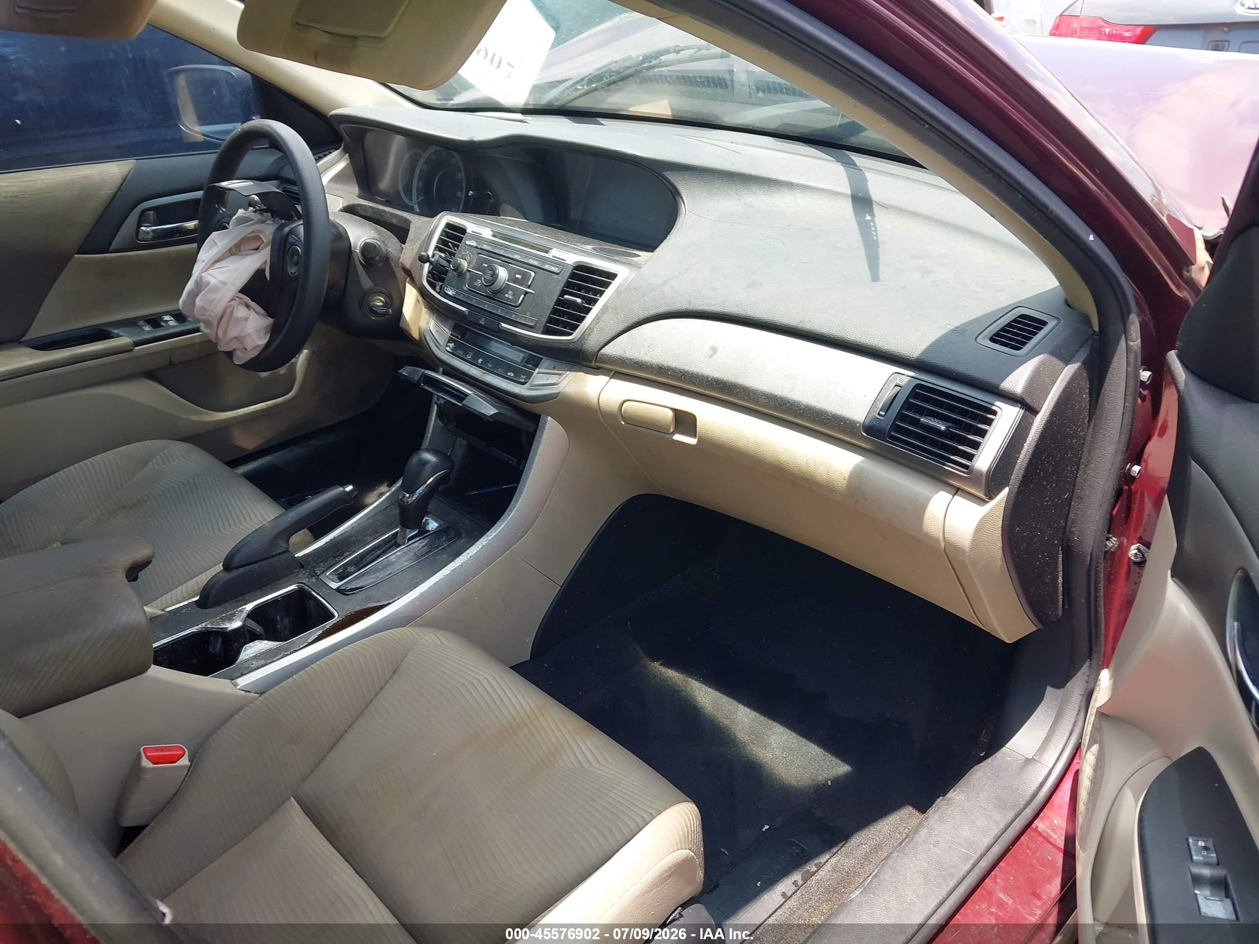 2015 Honda Accord Lx Бордовый vin: 1HGCR2F30FA191472