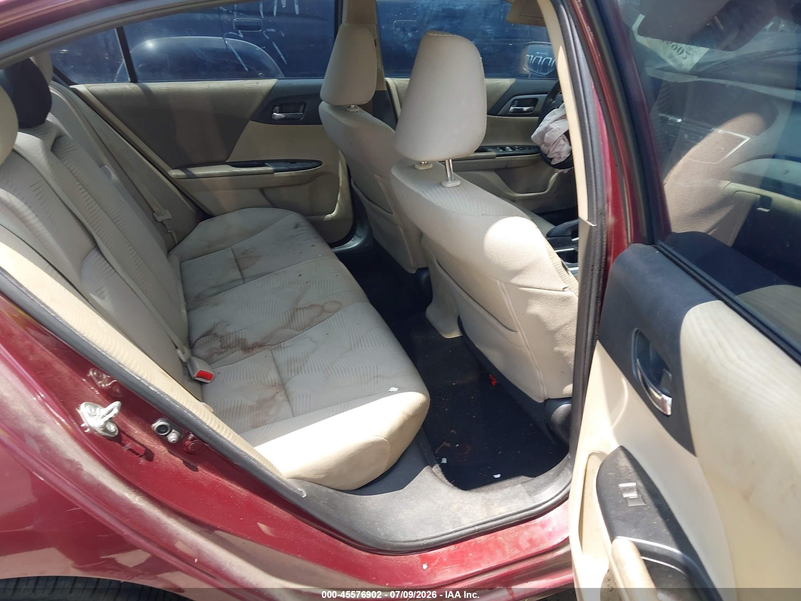 2015 Honda Accord Lx Бордовый vin: 1HGCR2F30FA191472