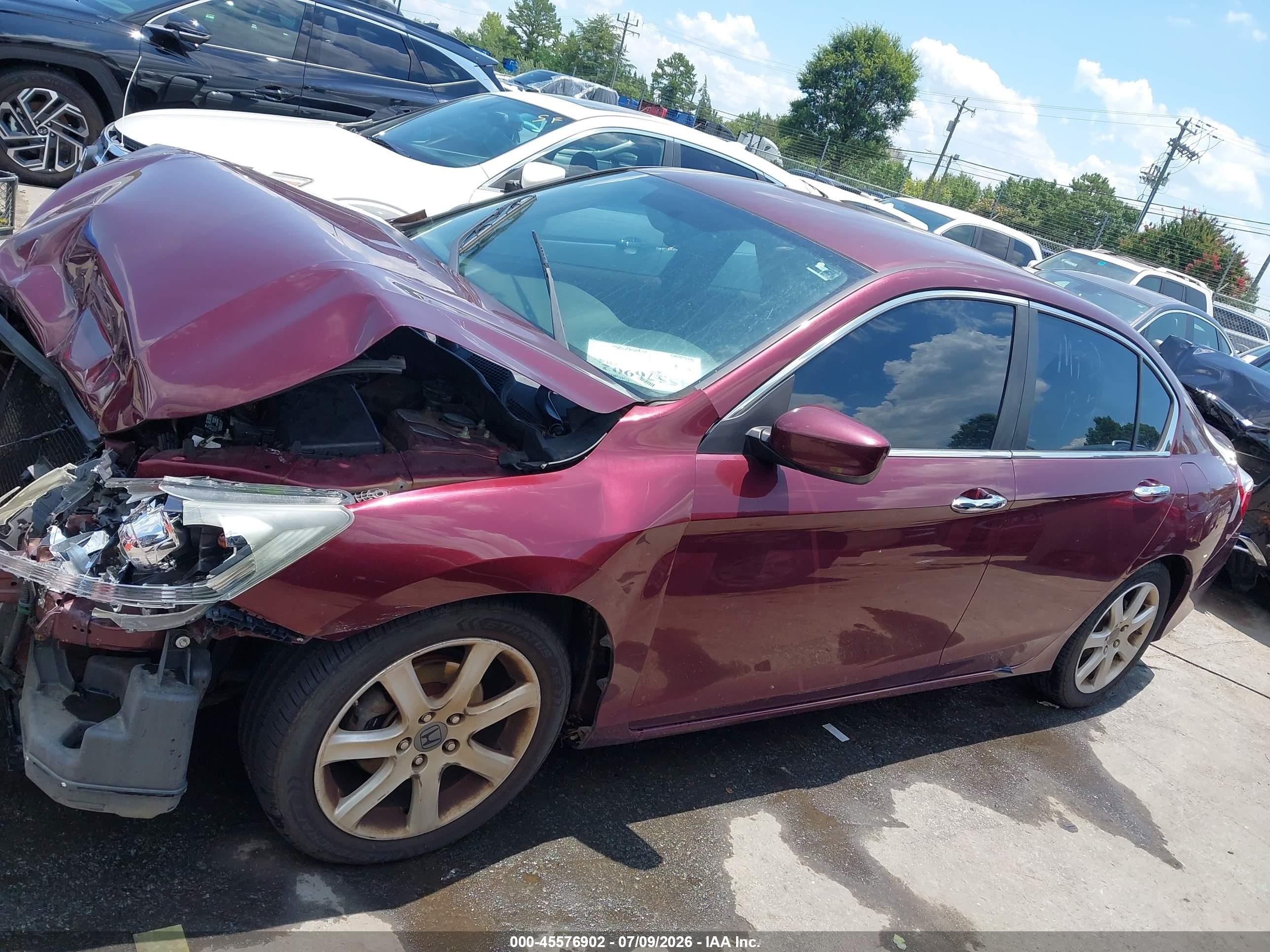 2015 Honda Accord Lx Бордовый vin: 1HGCR2F30FA191472