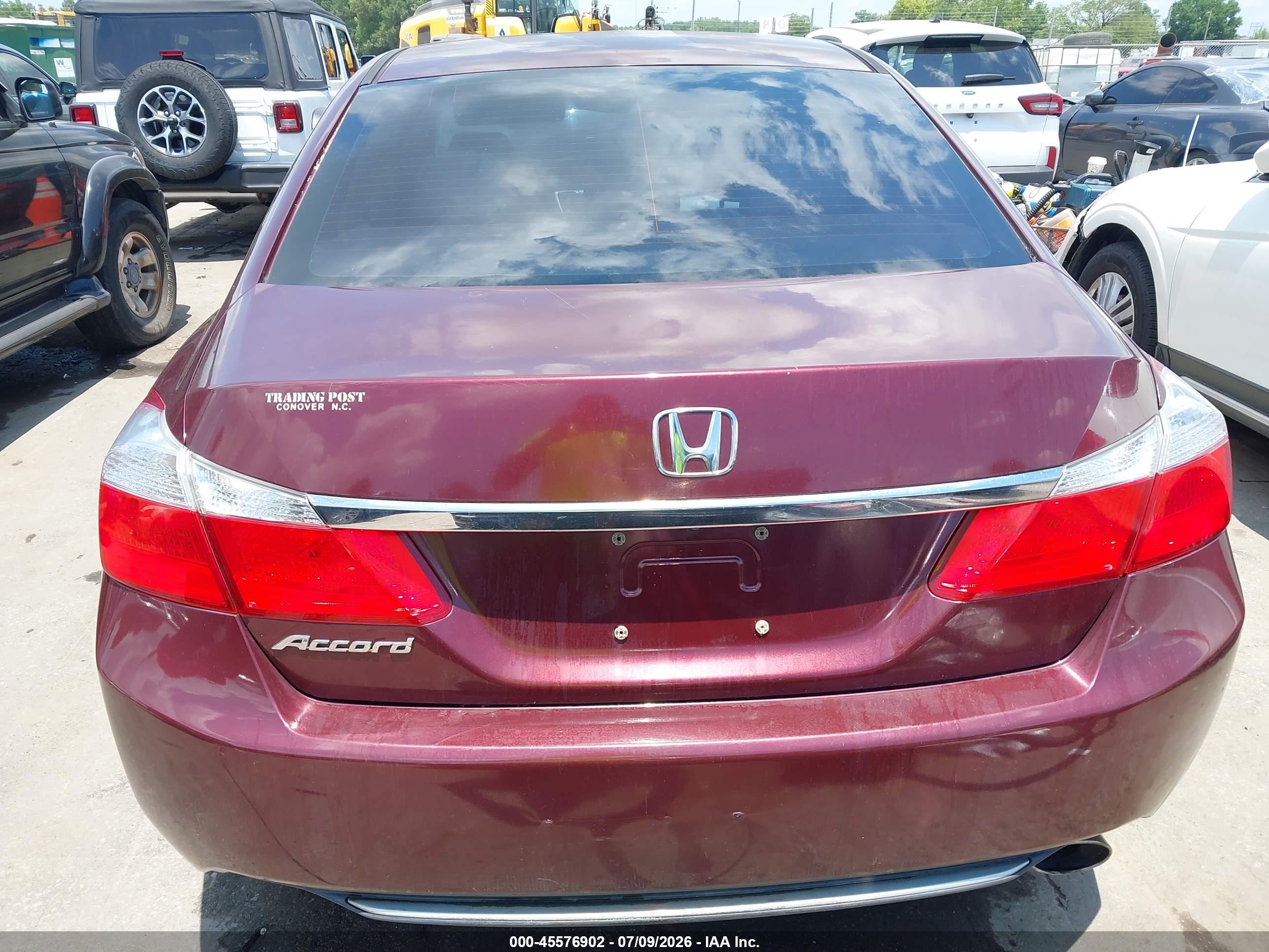 2015 Honda Accord Lx Бордовый vin: 1HGCR2F30FA191472